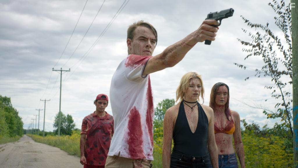 Sam Earle, Victoria Diamond, Emelia Hellman, and Erniel Baez in Game of Death (2017)