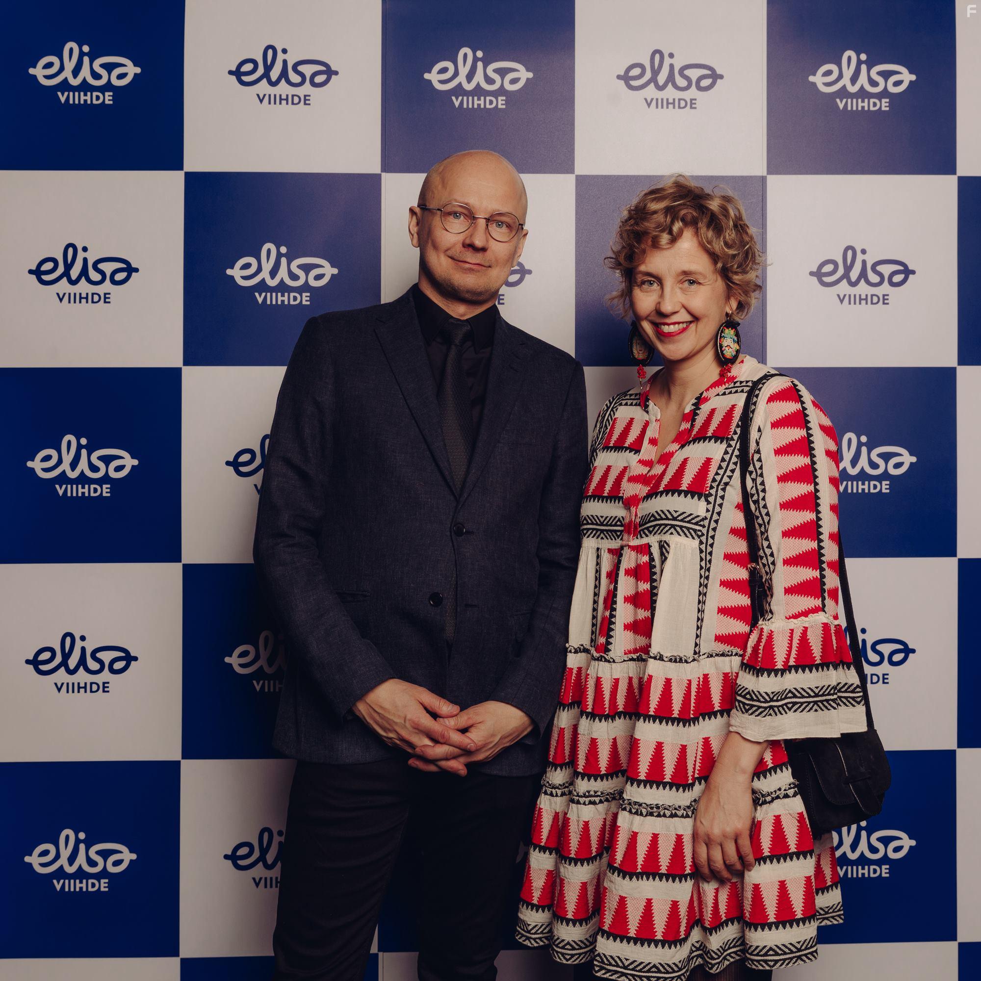 Mika Ronkainen and Merja Aakko at an event for Kaikki synnit (2019)