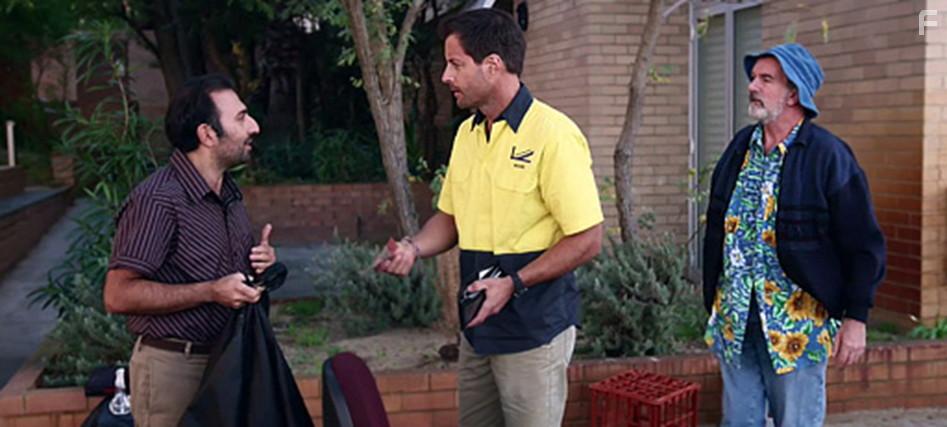 Dan Paris, Noel O'Neill, and Amir Rahimzadeh in The Heights (2019)