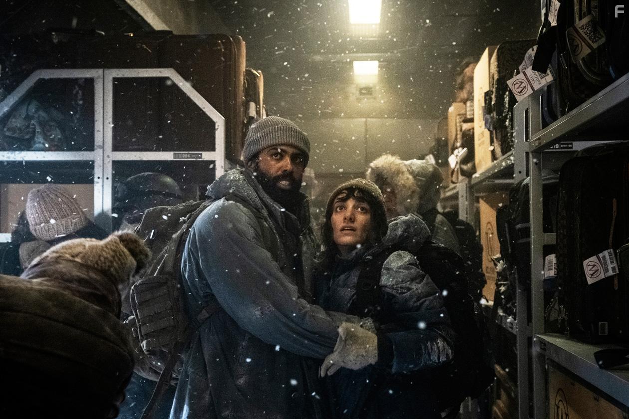 Sheila Vand and Daveed Diggs in Snowpiercer (2020)