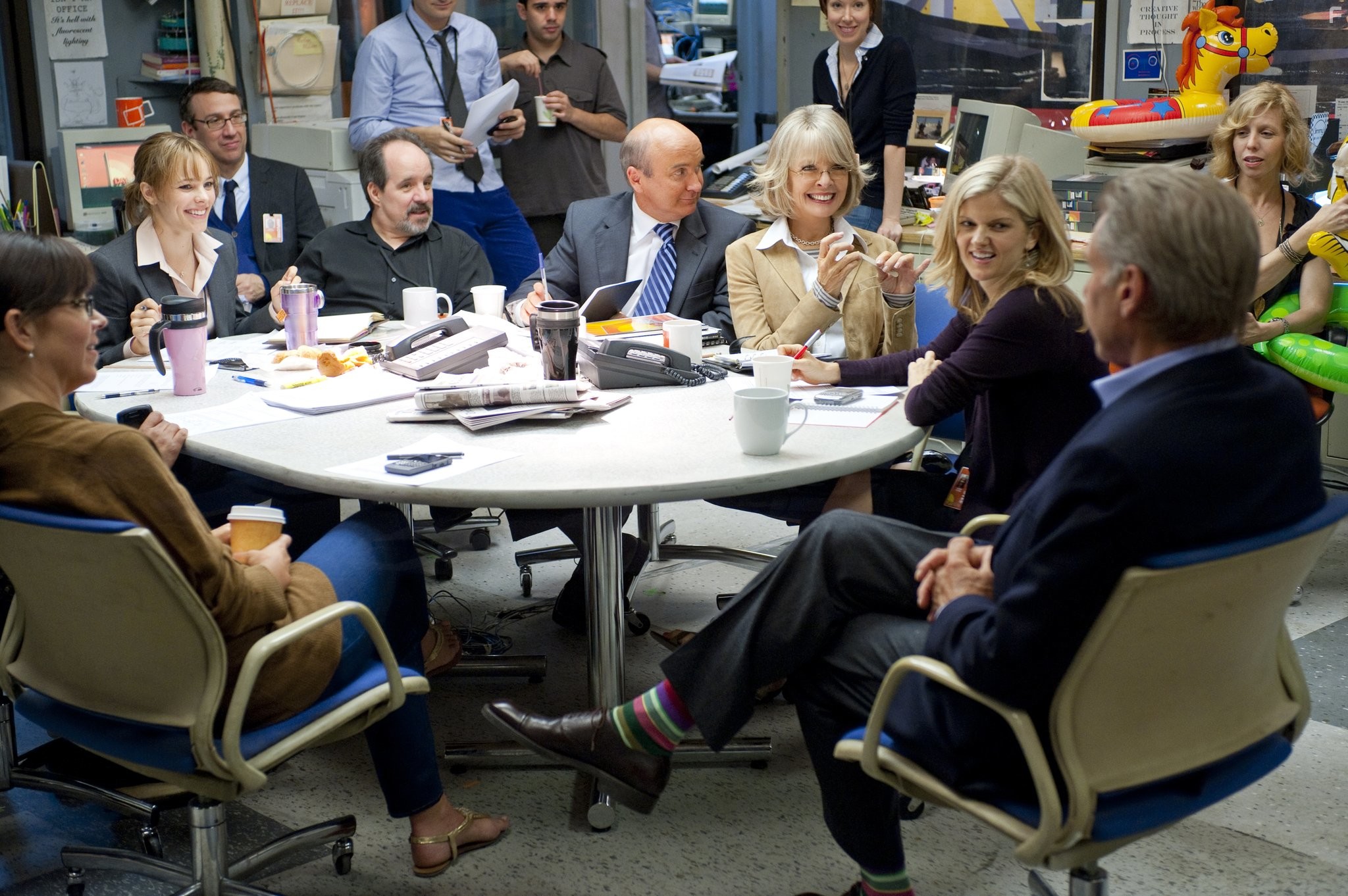 Harrison Ford, Diane Keaton, Matt Malloy, Arden Myrin, John Pankow, and Rachel McAdams in Доброе утро (2010)