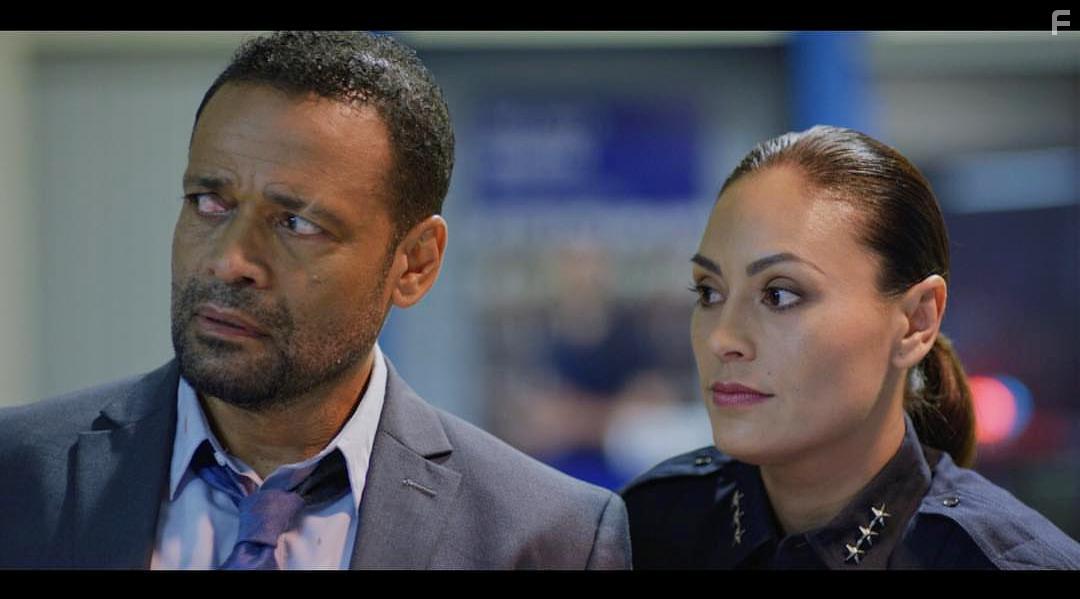 Mario Van Peebles and Jessica Meza in A Clear Shot (2019)