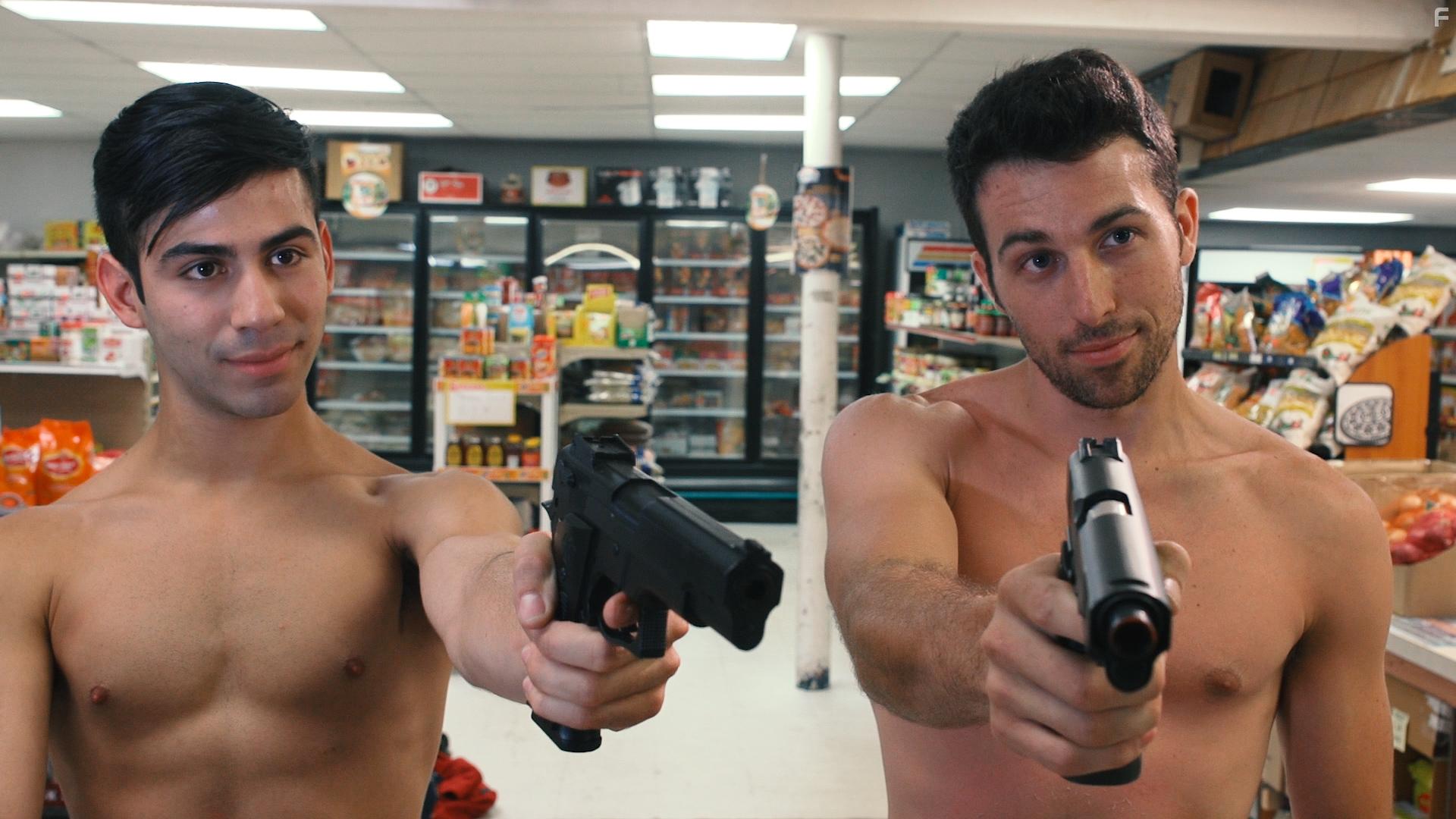 Diego Guevara and Anthony Gaudette in Strapped for Danger (2017)