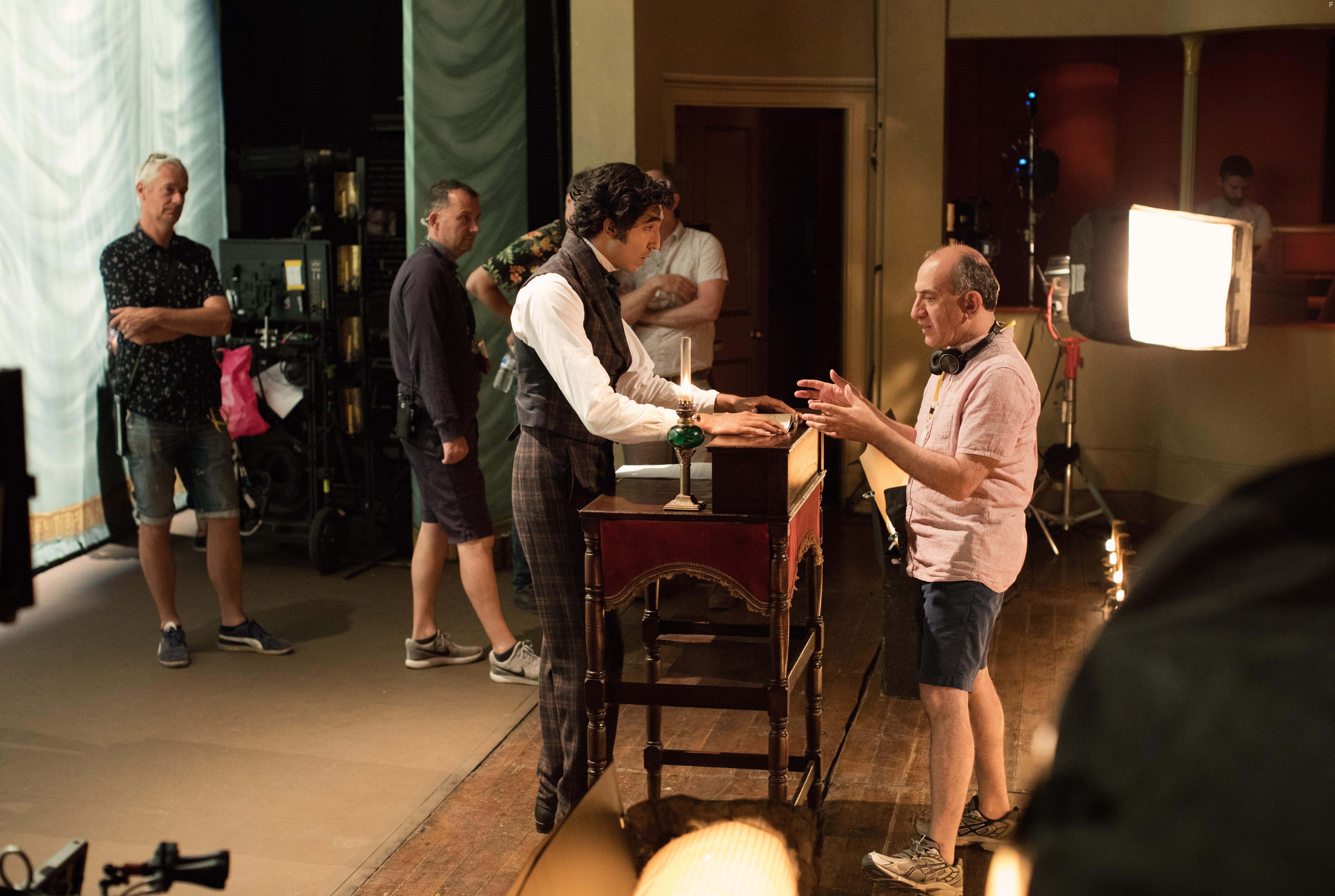 Armando Iannucci and Dev Patel in The Personal History of David Copperfield (2019)