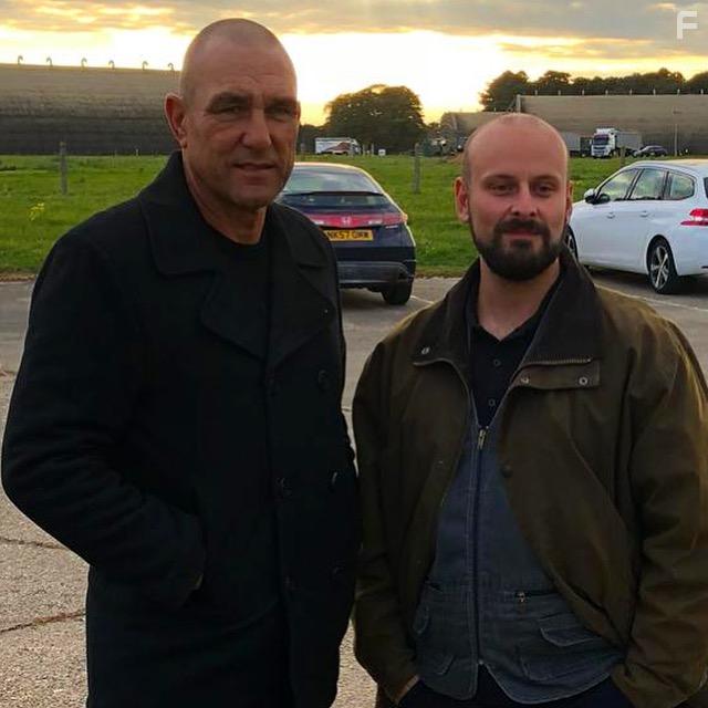 Vinnie Jones and Tony Cook on set