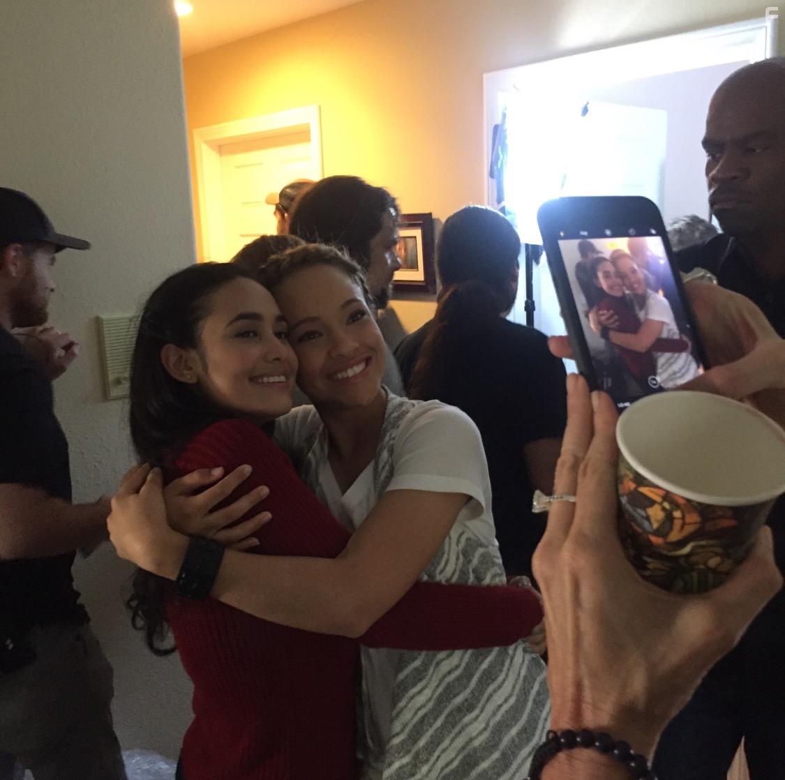 Emily Tosta and Shelby Simmons in Selfie Dad (2020)