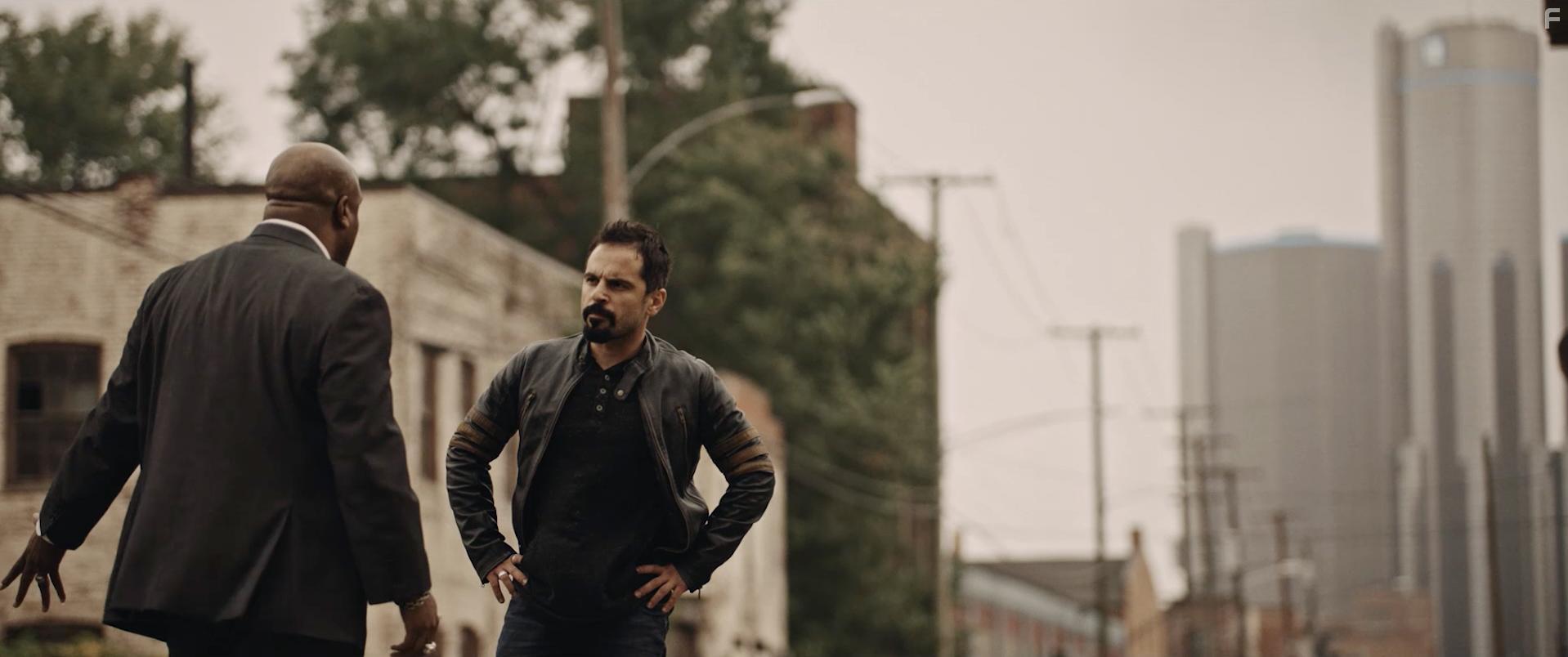 Sam Logan Khaleghi and Swifty McVay in Devil's Night: Dawn of the Nain Rouge (2020)