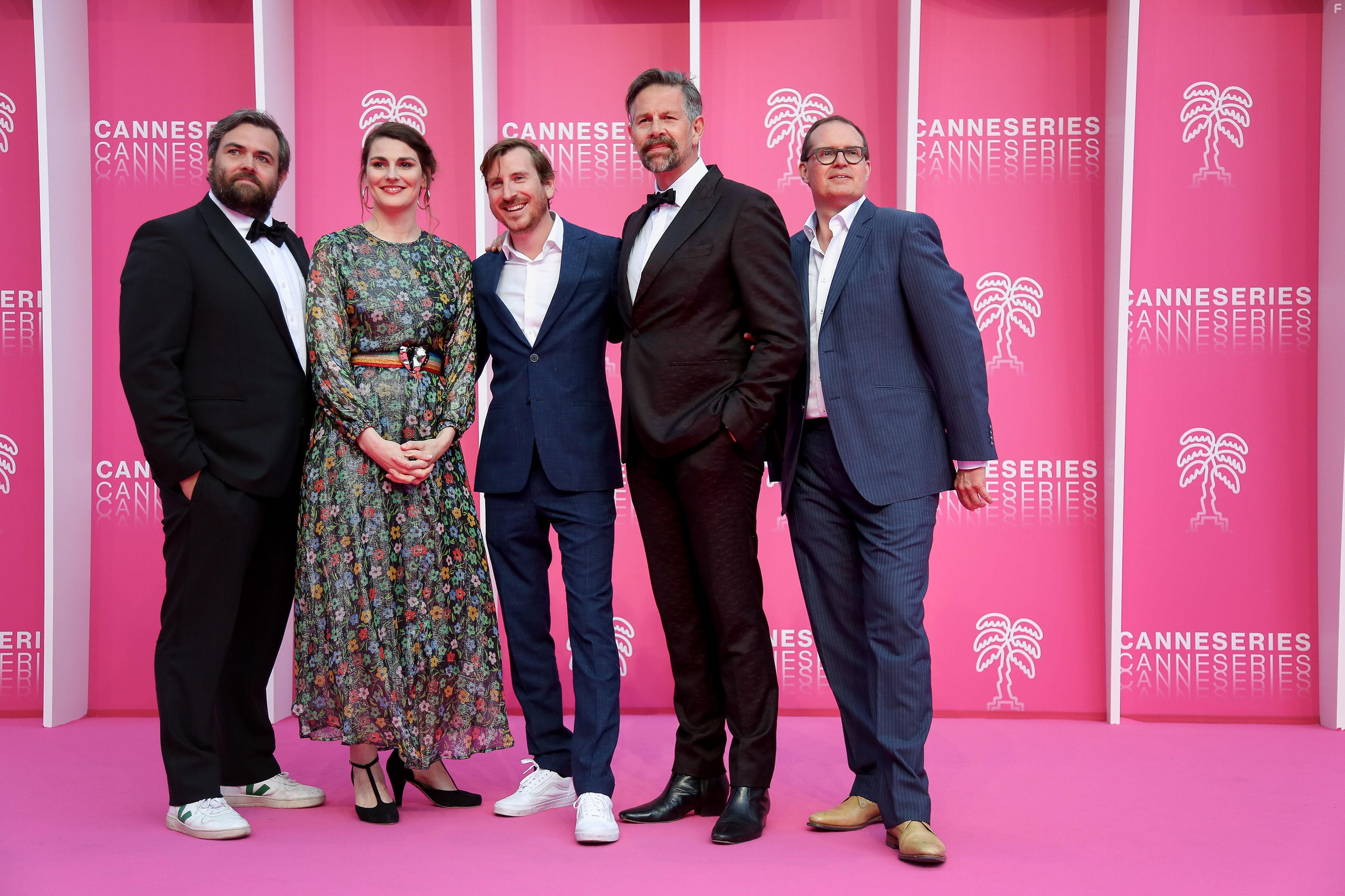 Johan Heldenbergh, Bert Van Dael, Peter Bouckaert, Sanne Nuyens, and Wouter Bouvijn at an event for De Twaalf (2019)