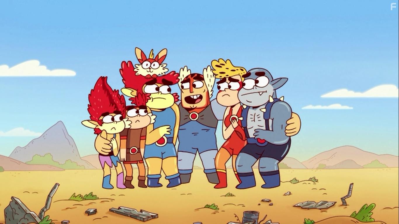 Patrick Seitz, Chris Jai Alex, Max Mittelman, and Erica Lindbeck in ThunderCats Roar: Exodus Part One (2020)