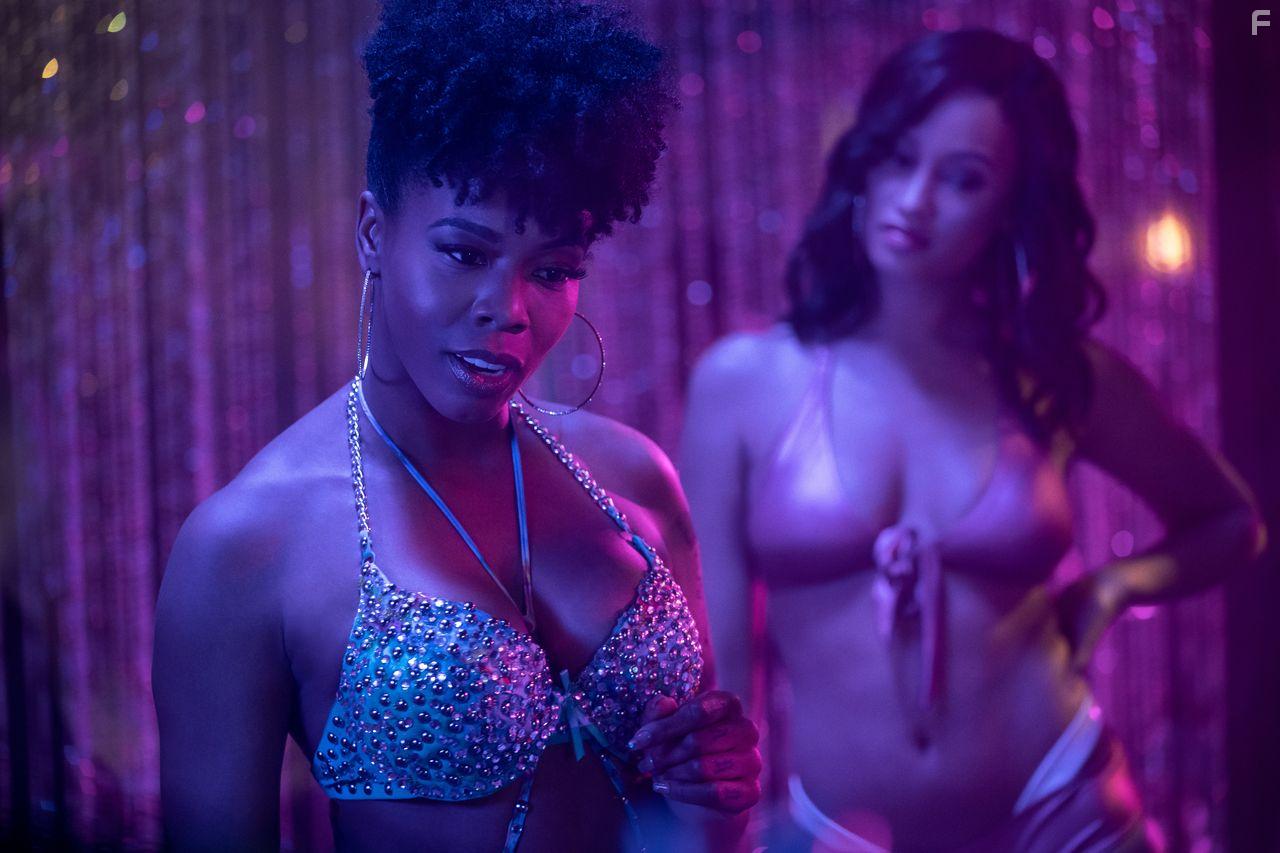 Elarica Johnson and Brandee Evans in P-Valley: Scars (2020)