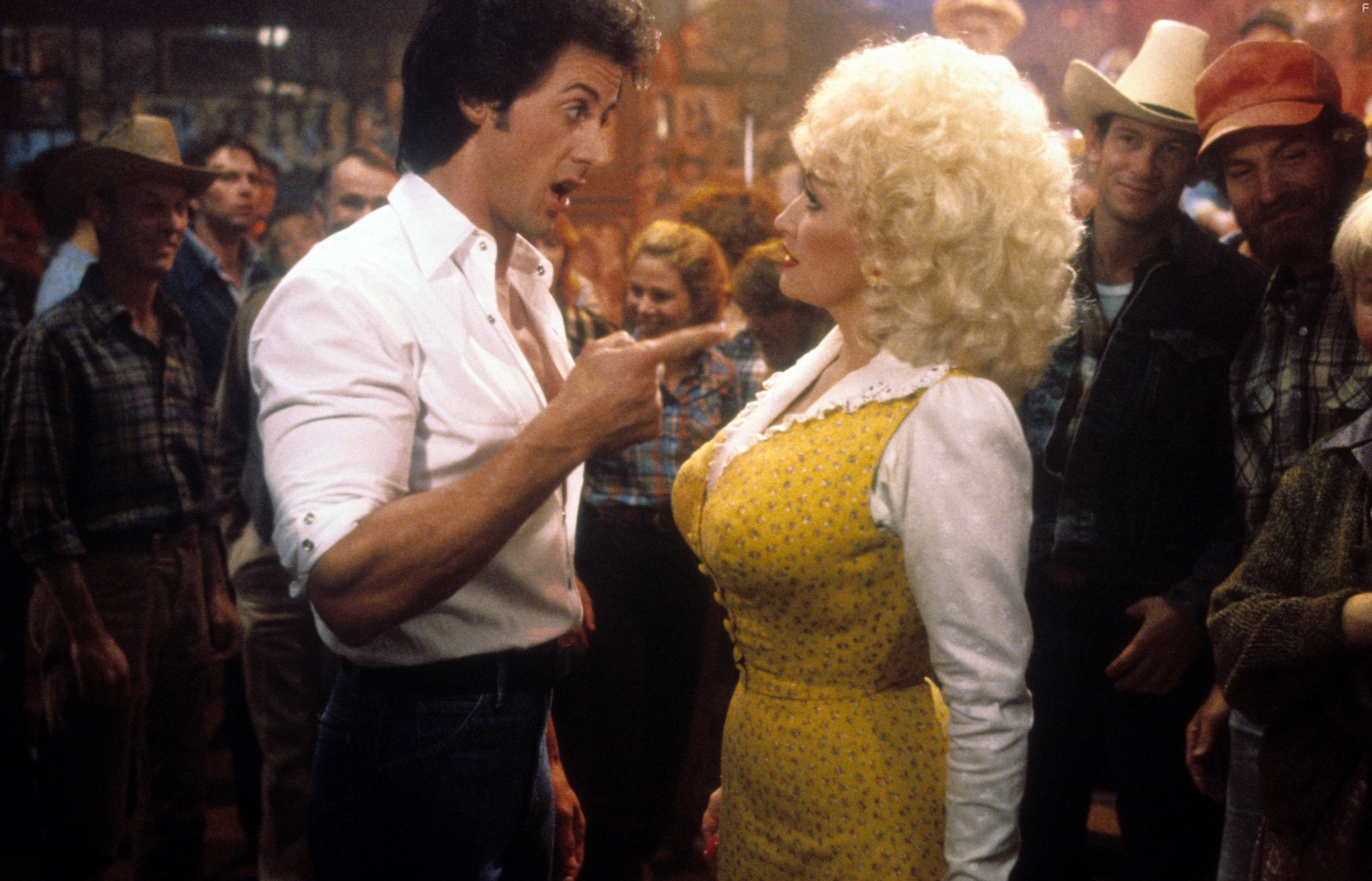 Sylvester Stallone and Dolly Parton in Горный хрусталь (1984)