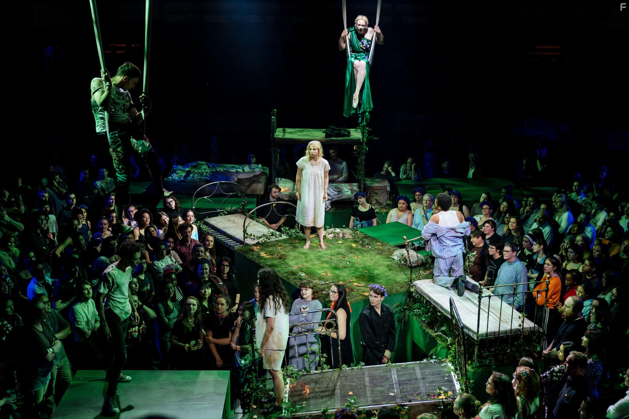Kit Young, Tessa Bonham Jones, Gwendoline Christie, David Moorst, Paul Adeyefa, and Isis Hainsworth in A Midsummer Night's Dream (2019)