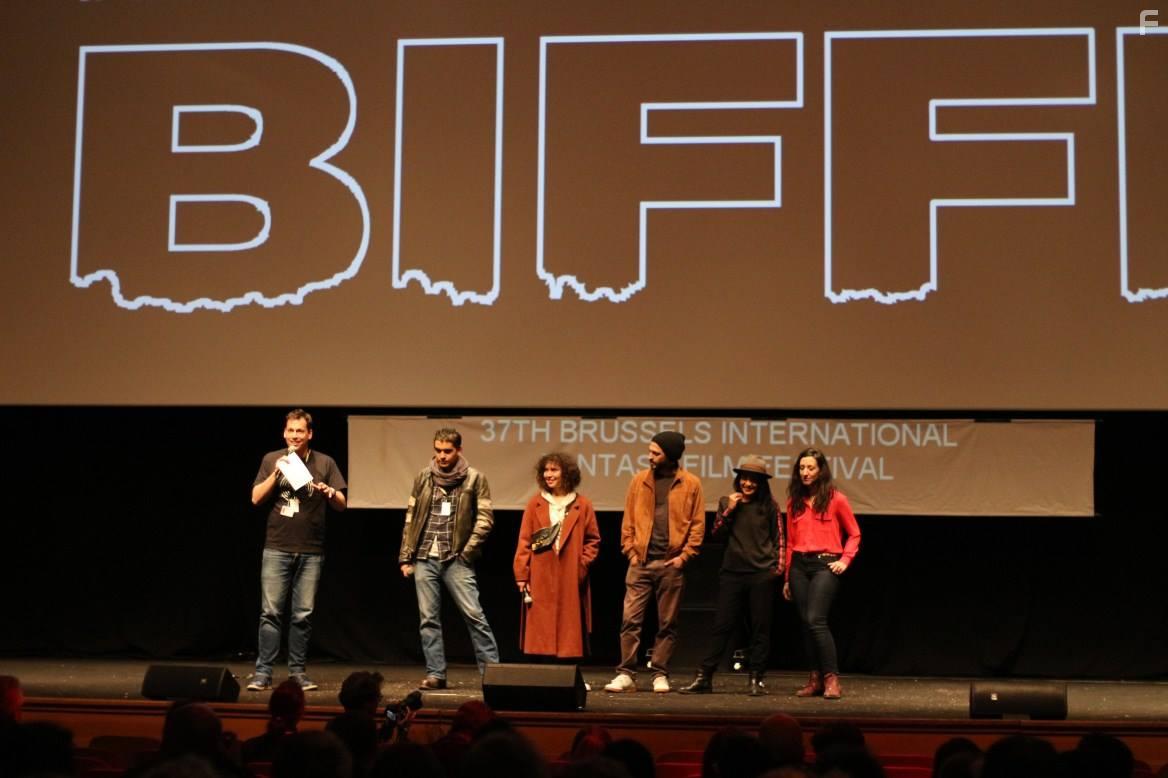 Talal Selhami, Caroline Piras, Sofiia Manousha, Lamia Chraibi, and Younes Bouab at an event for Achoura (2018)