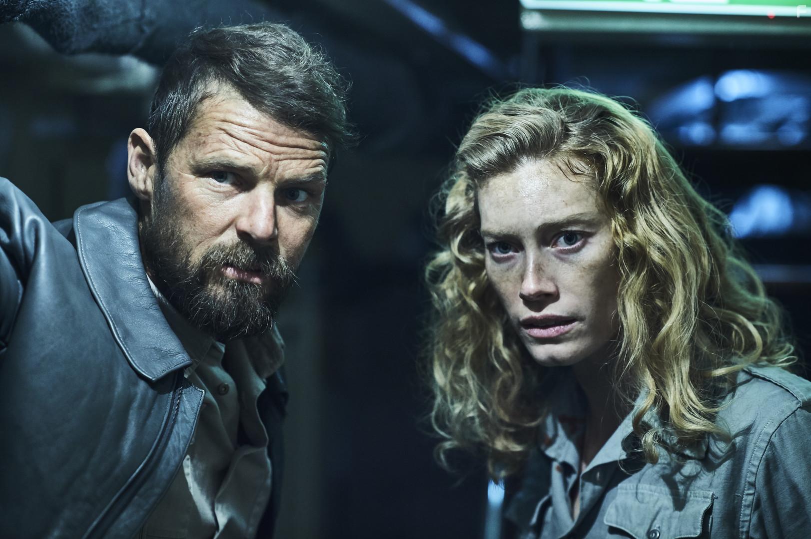 Nathan Phillips and Alyssa Sutherland in Blood Vessel (2019)