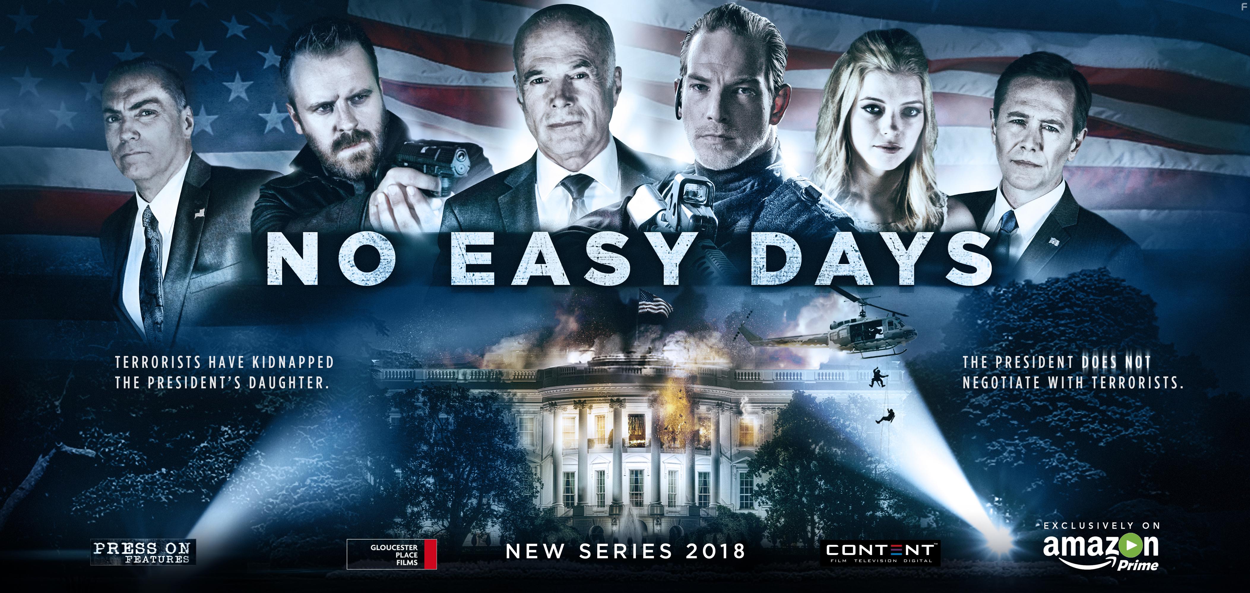Al Sapienza, Sean Brosnan, Michael Hogan, Peter Outerbridge, Simon Phillips, and Eva Link in No Easy Days (2018)