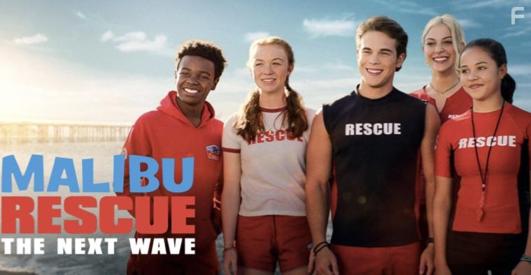 Breanna Yde, Jackie R. Jacobson, Abby Donnelly, Alkoya Brunson, and Ricardo Hurtado in Malibu Rescue: The Next Wave (2020)