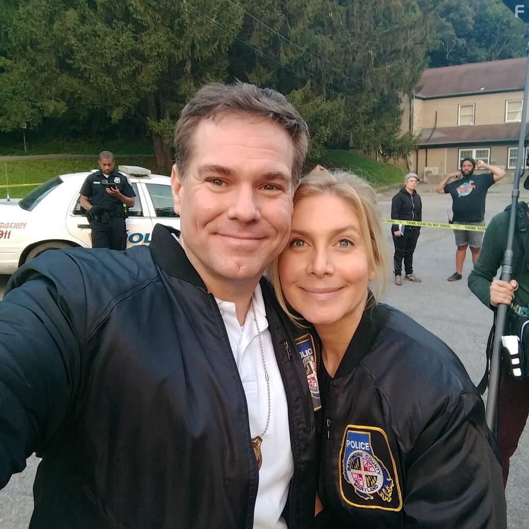James Mount and Elizabeth Mitchell on the set of What We Found