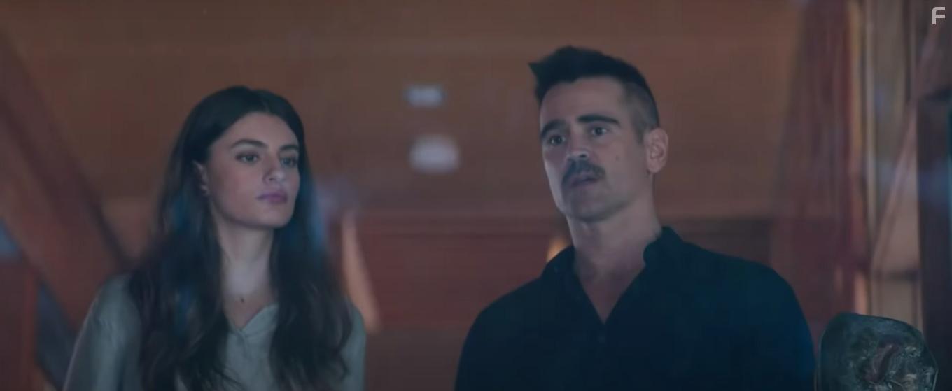 Colin Farrell and Diana Silvers in Ava (2020)