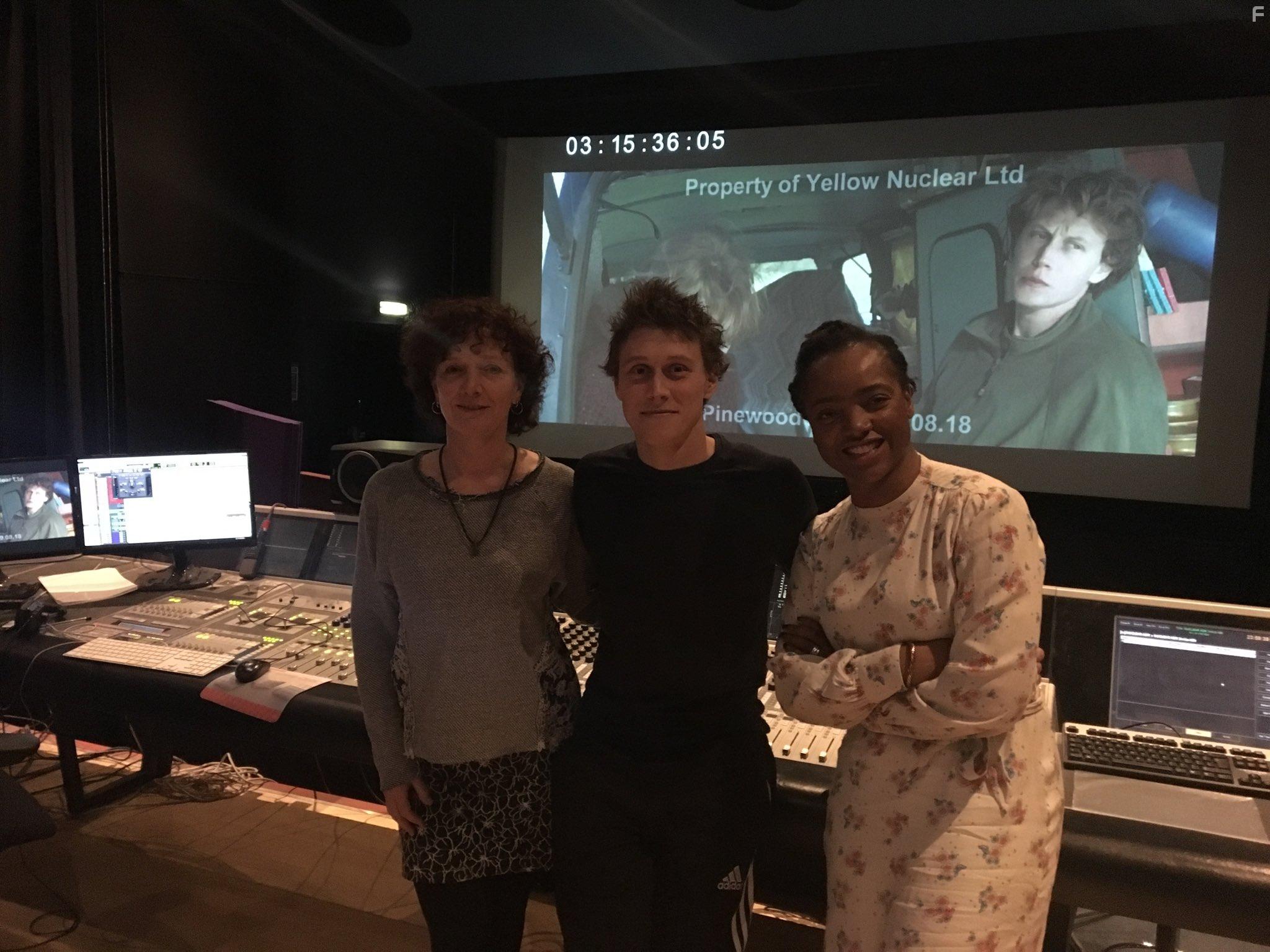 Catherine Linstrum, Stella Nwimo, and George MacKay in Nuclear (2019)