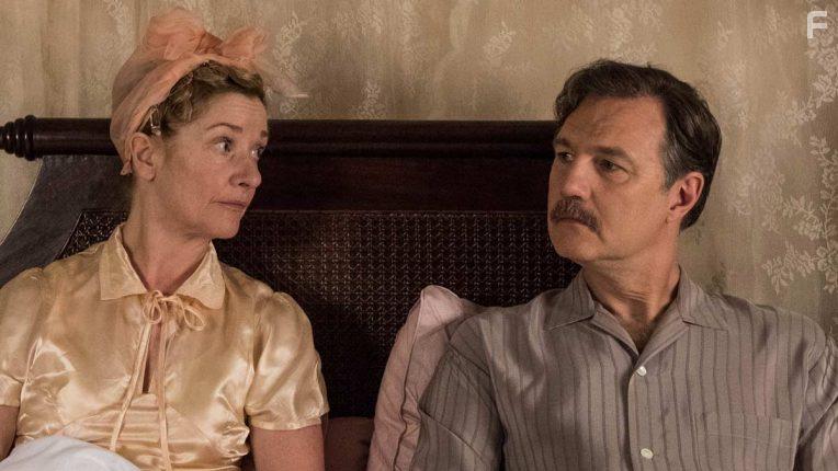 Jane Horrocks and David Morrissey in The Singapore Grip (2020)