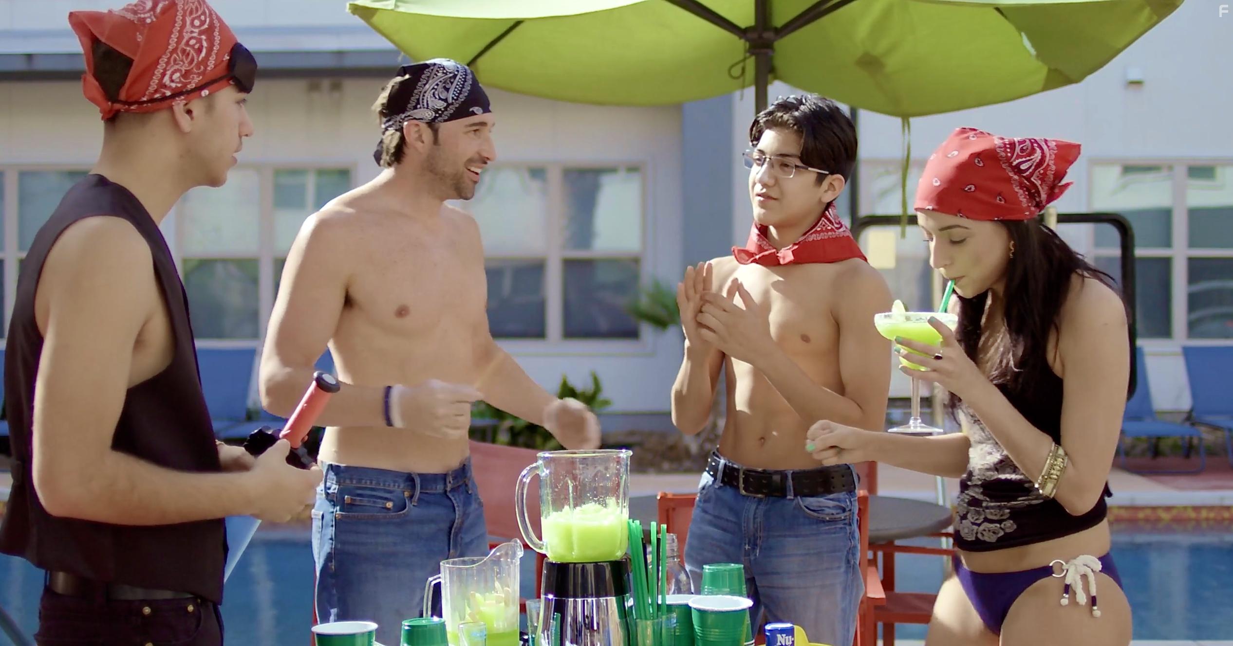 Anthony Guajardo, Nick Seidel, Destiny Baldwin, and Sebastien de la Cruz in The Margarita Man (2019)