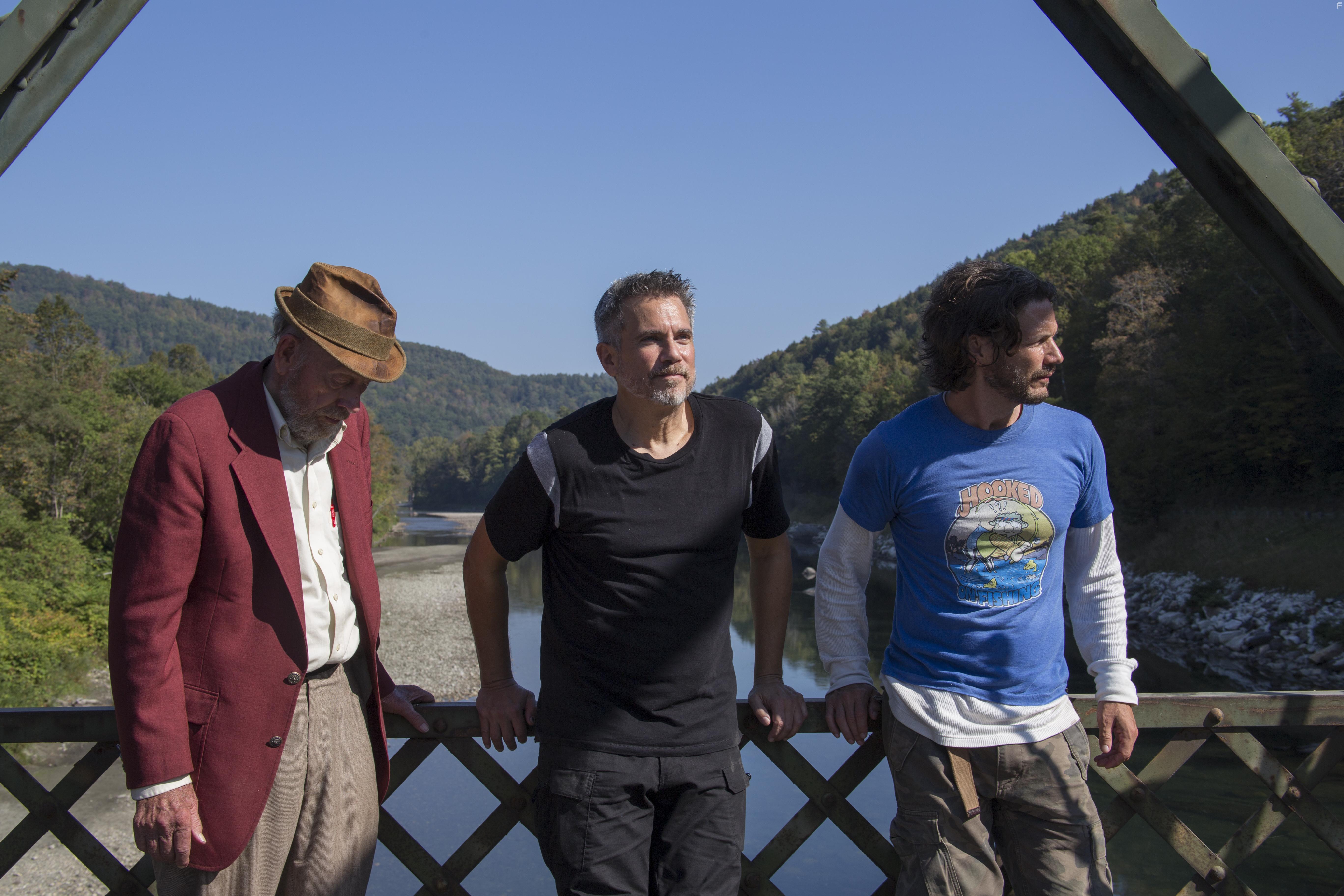 Robby Benson, Rance Howard, and Michael Worth in Apple Seed (2019)