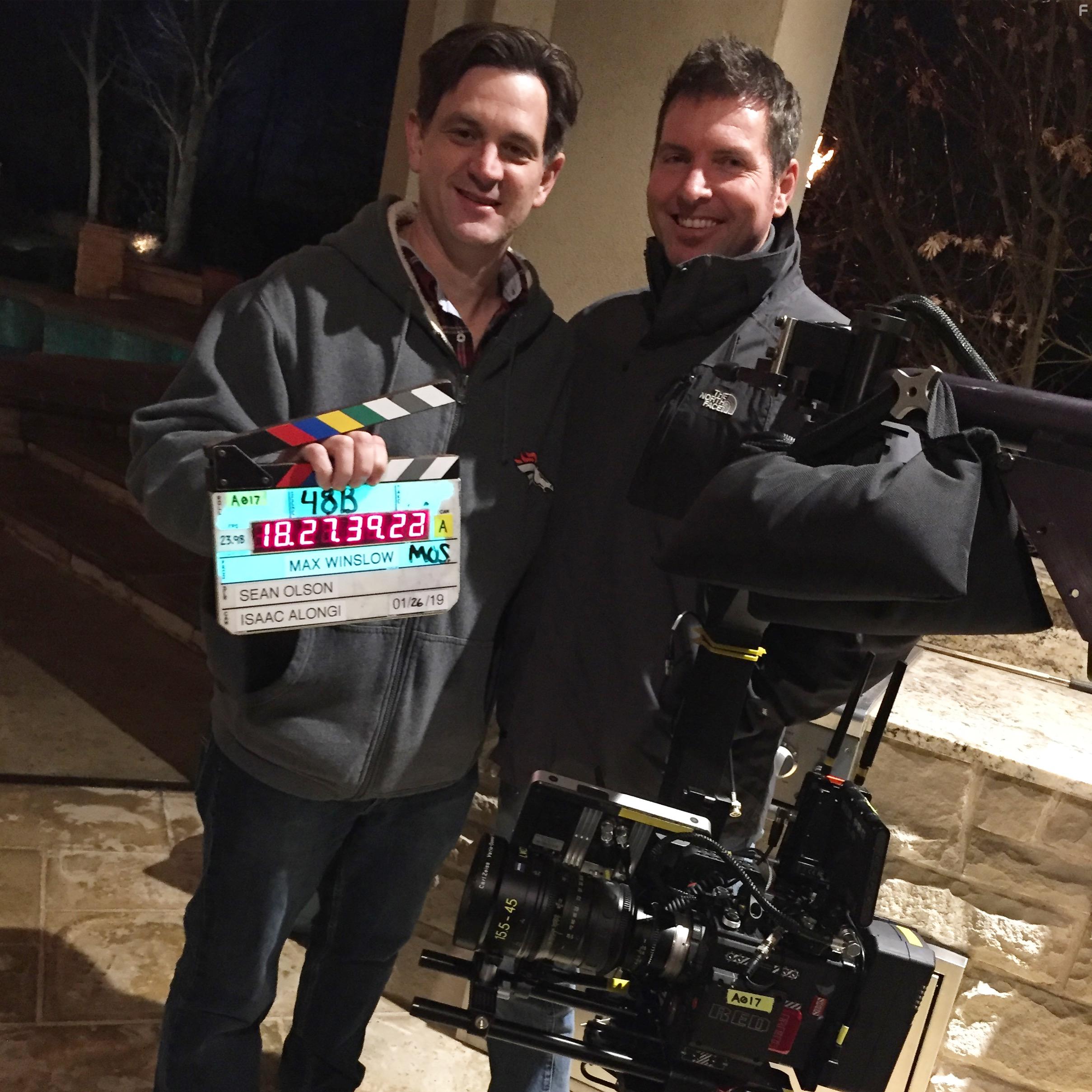 Sean Olson and Jeff Brack on the set of Max Winslow and the House of Secrets