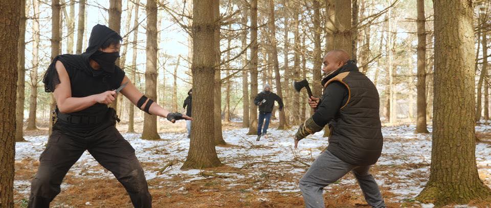 Keith Collins II and Jason L. Wang in Wu Xia 2 the Code (2019)