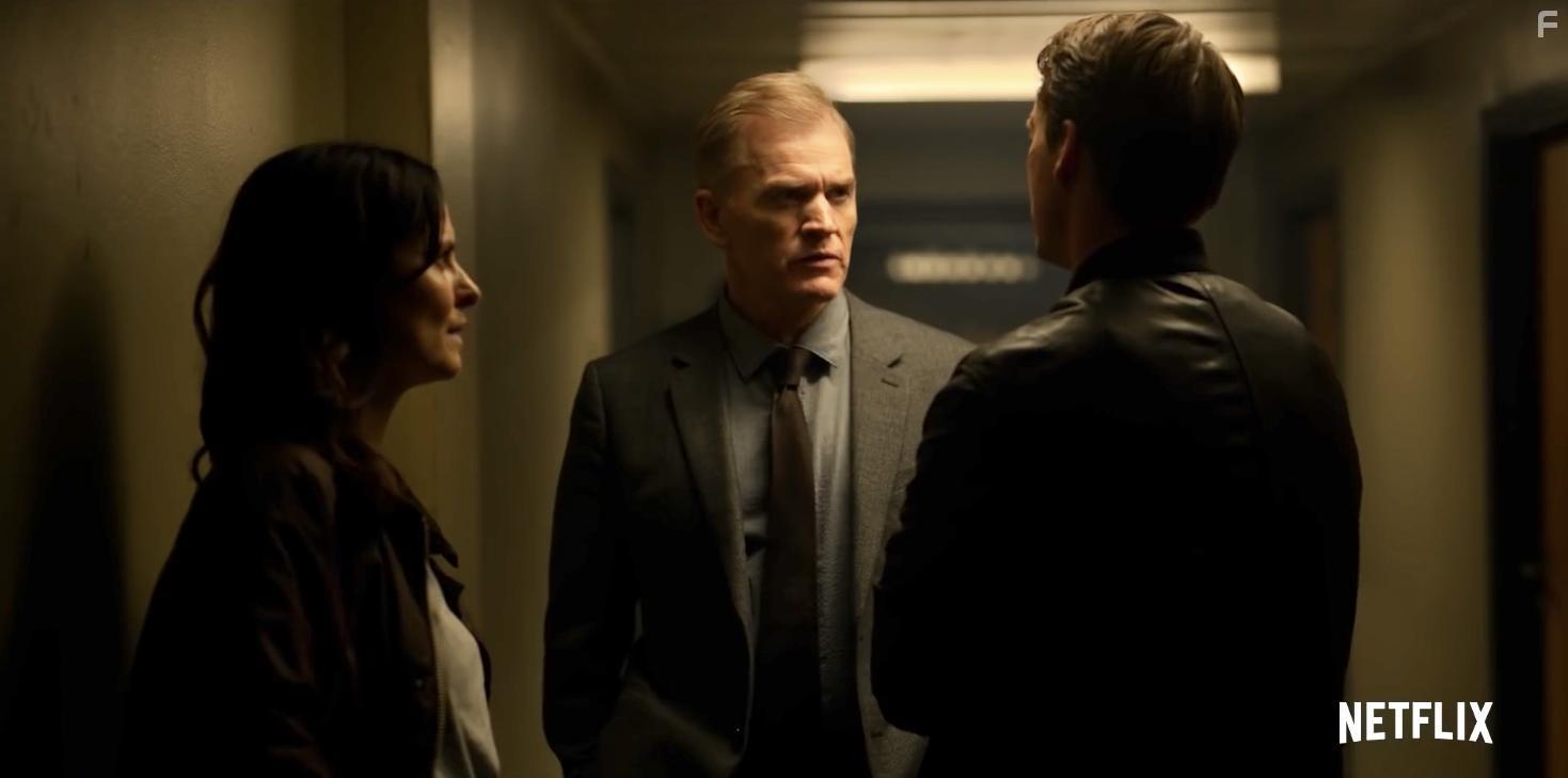 Richard Dillane, Leanne Best, and Adam Plsson in Young Wallander (2020)