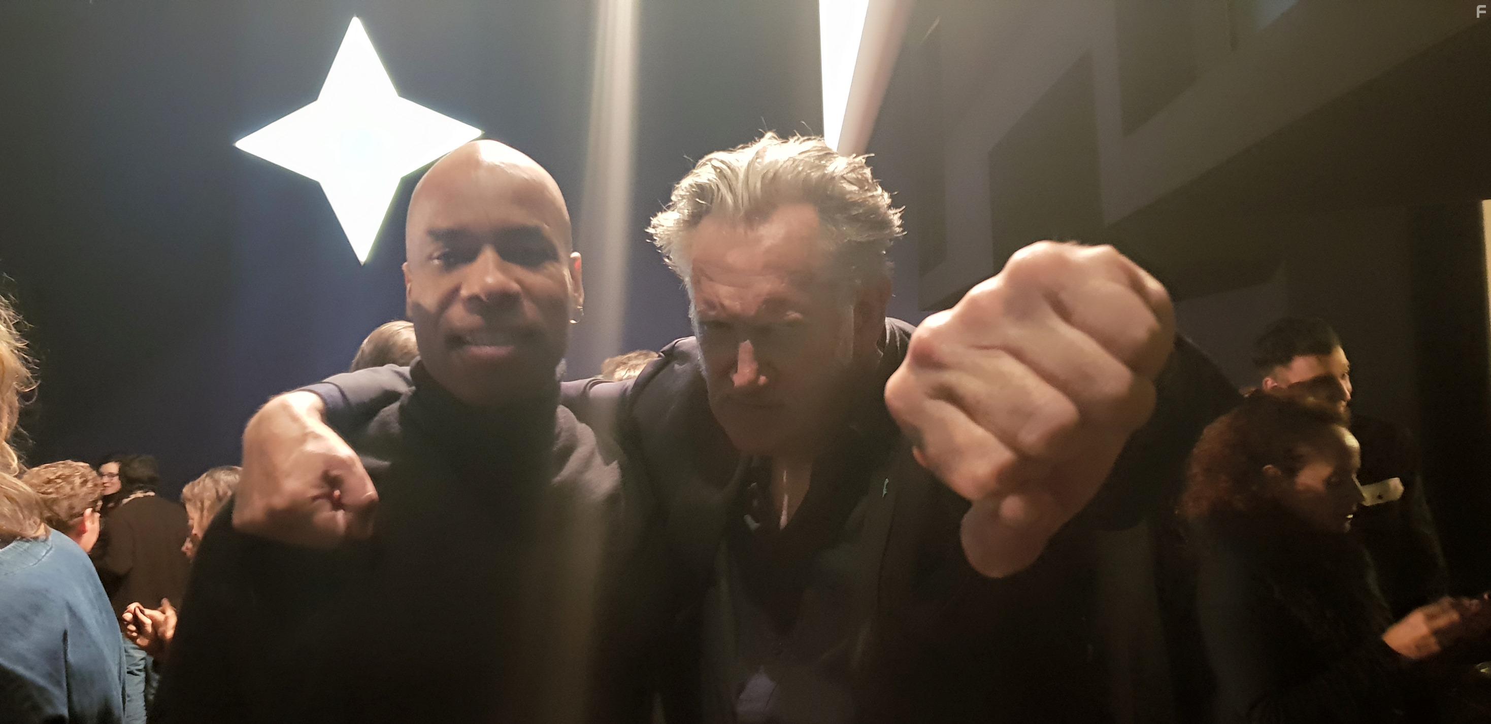 Pre-premiere with Benot Delpine demonstrating his superhero pose!