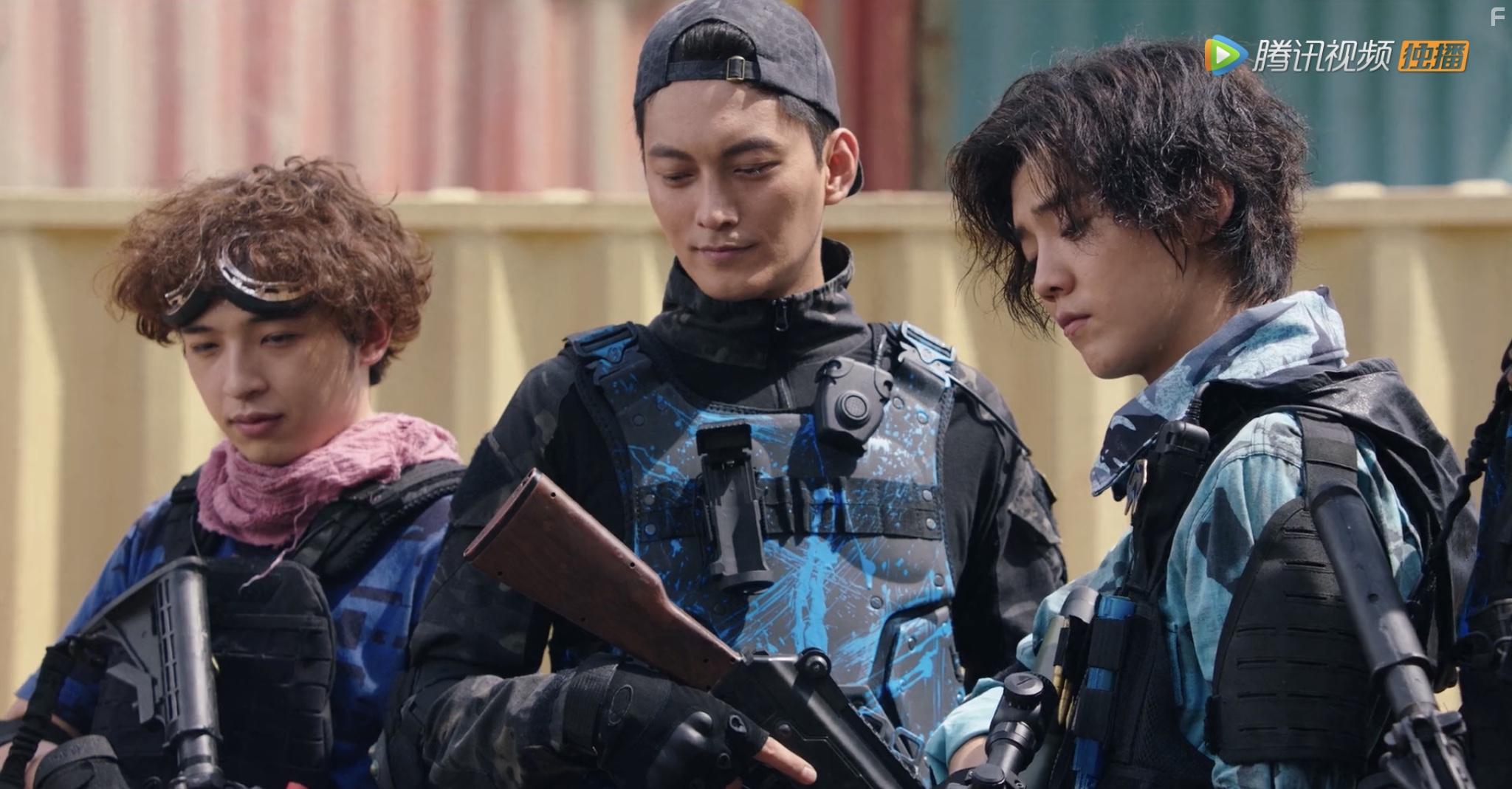 Han Lu, Francis Wong, and Shuailiang Liu in Cross Fire (2020)