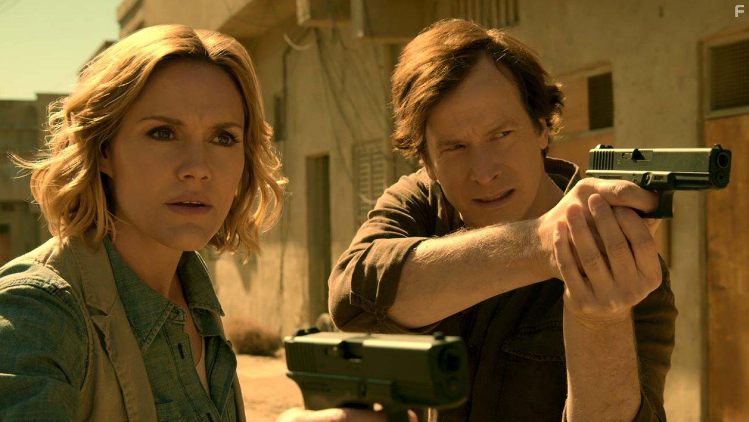 Erinn Hayes and Rob Huebel in Medical Police (2020)