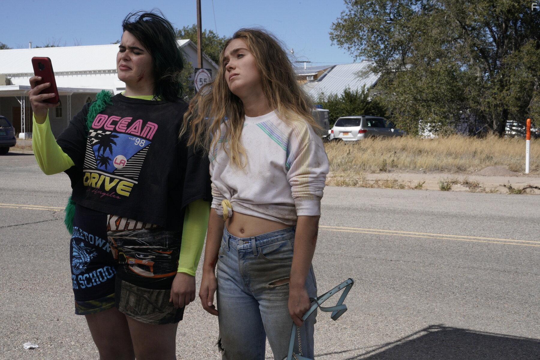 Haley Lu Richardson and Barbie Ferreira in Unpregnant (2020)