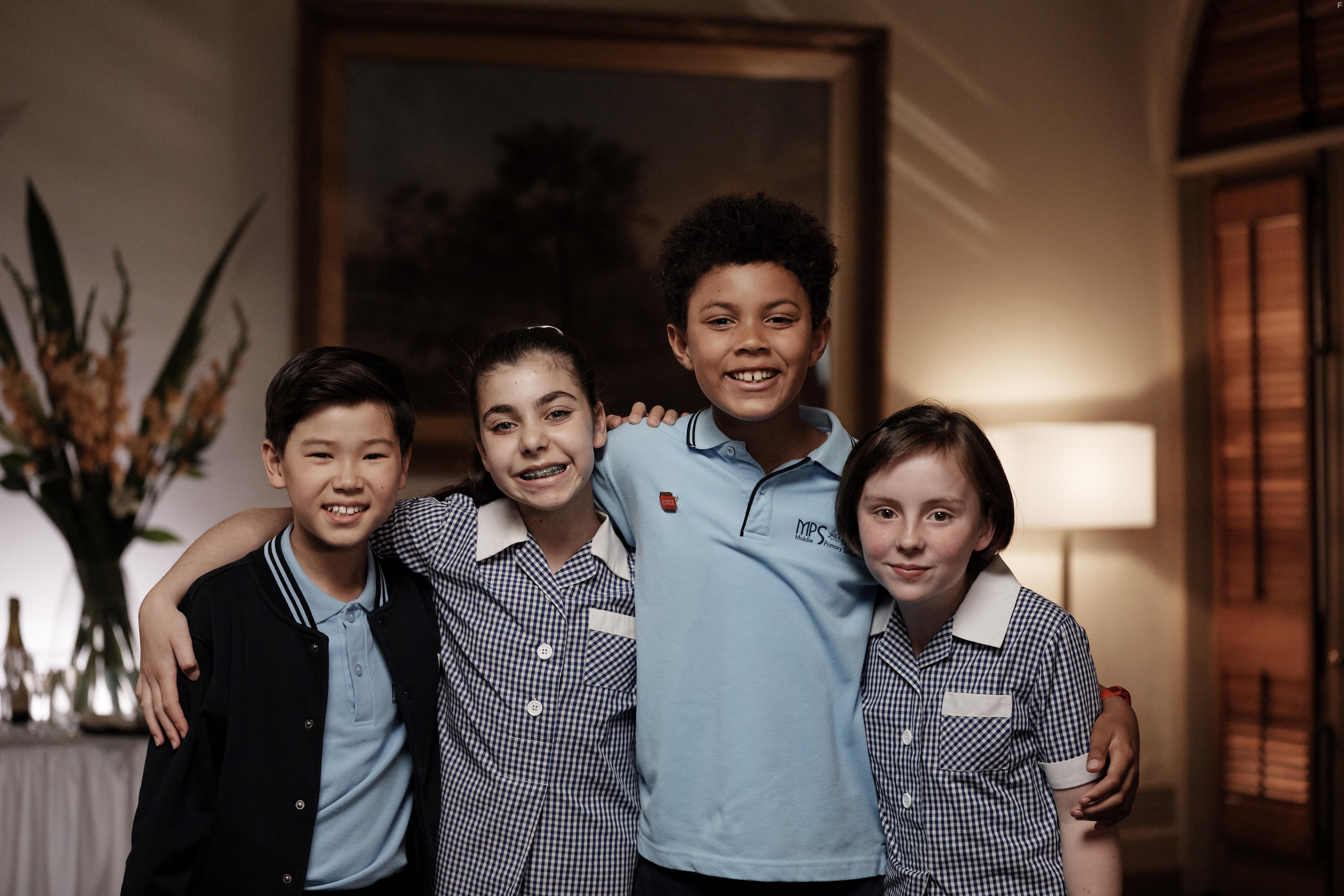 Aston Droomer, Anna Cooke, Abby Bergman, and Jamil Smyth-Secka in The InBESTigators (2019)