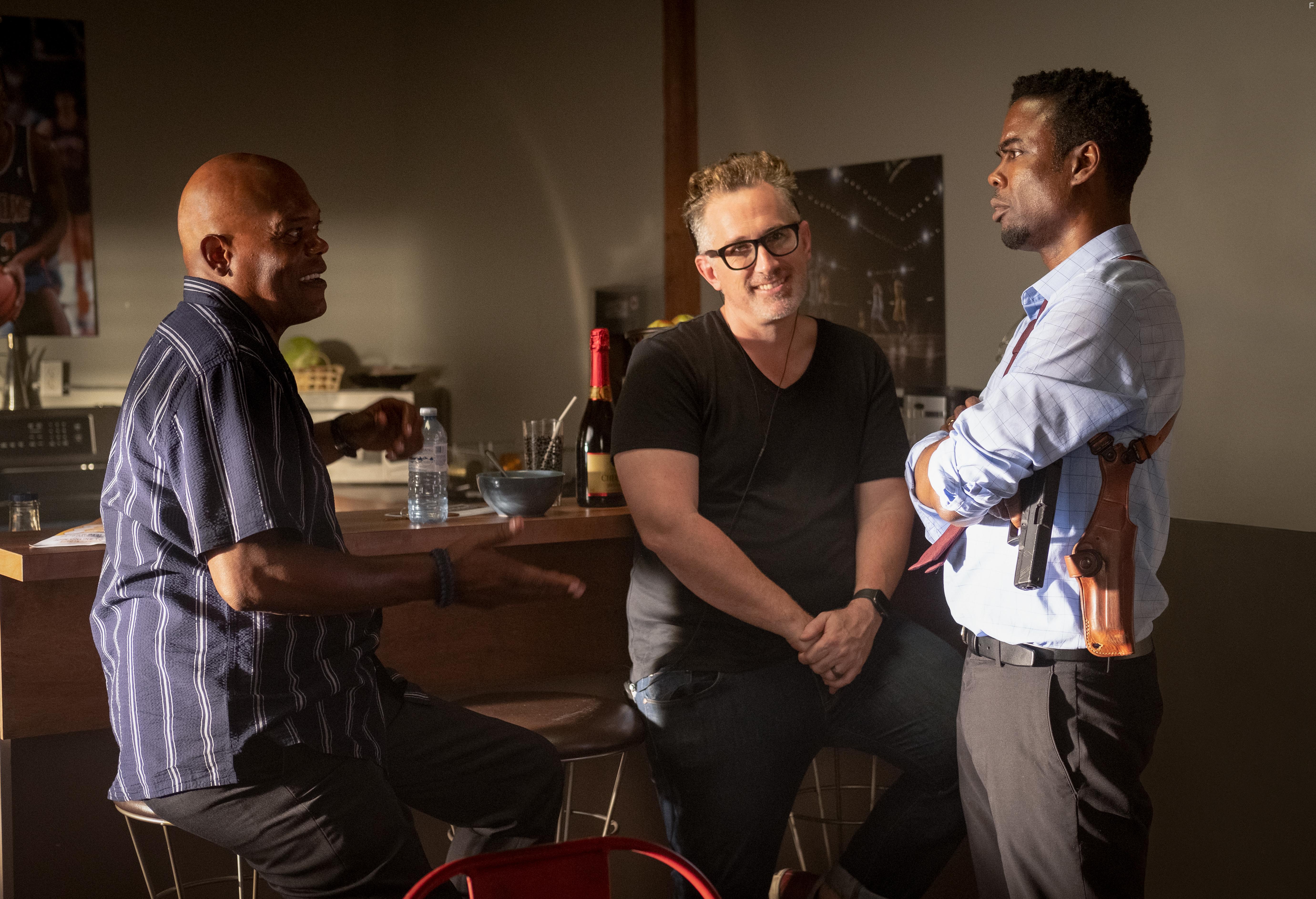 Samuel L. Jackson, Chris Rock, and Darren Lynn Bousman in Spiral: From the Book of Saw (2021)