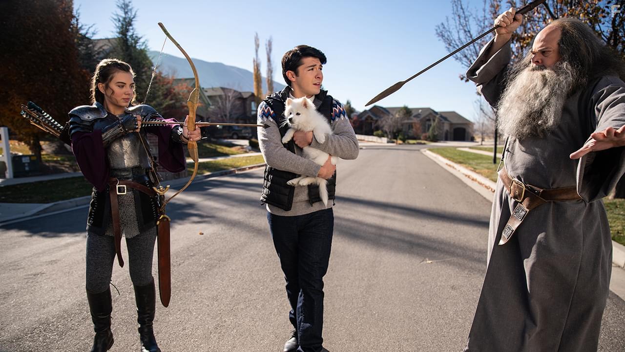 Joel McCrary, Caitlin Carmichael, and Sloane Morgan Siegel in Dwight in Shining Armor (2019)