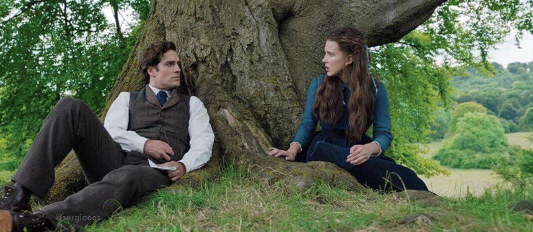 Henry Cavill and Millie Bobby Brown in Enola Holmes (2020)