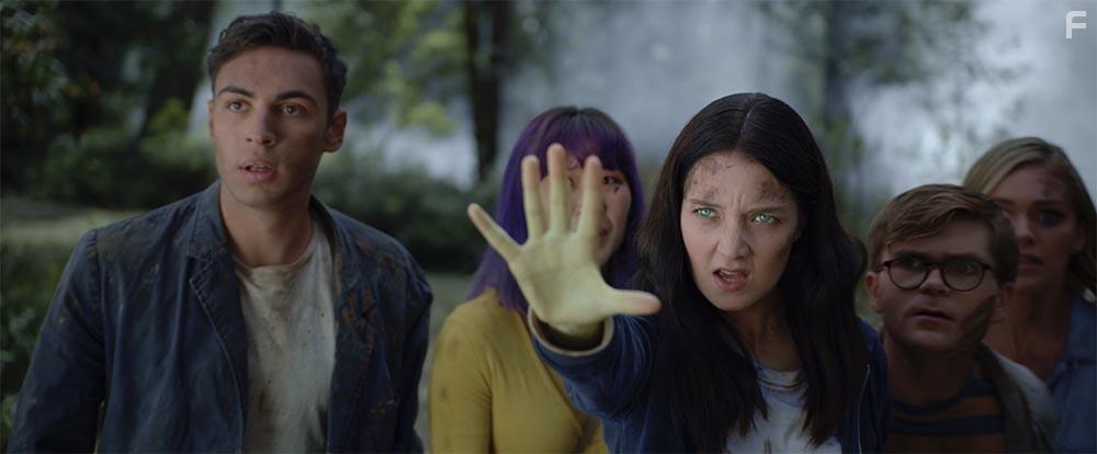 Nicholas Andrianakos, Gabi Sproule, Leigh Joel Scott, Lauren Esposito, and Deborah An in The Legend of the Five (2020)