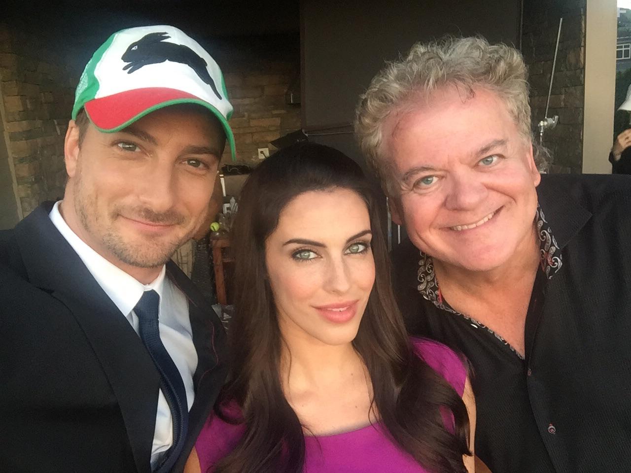 David Winning, Jessica Lowndes, and Daniel Lissing in A December Bride (2016)
