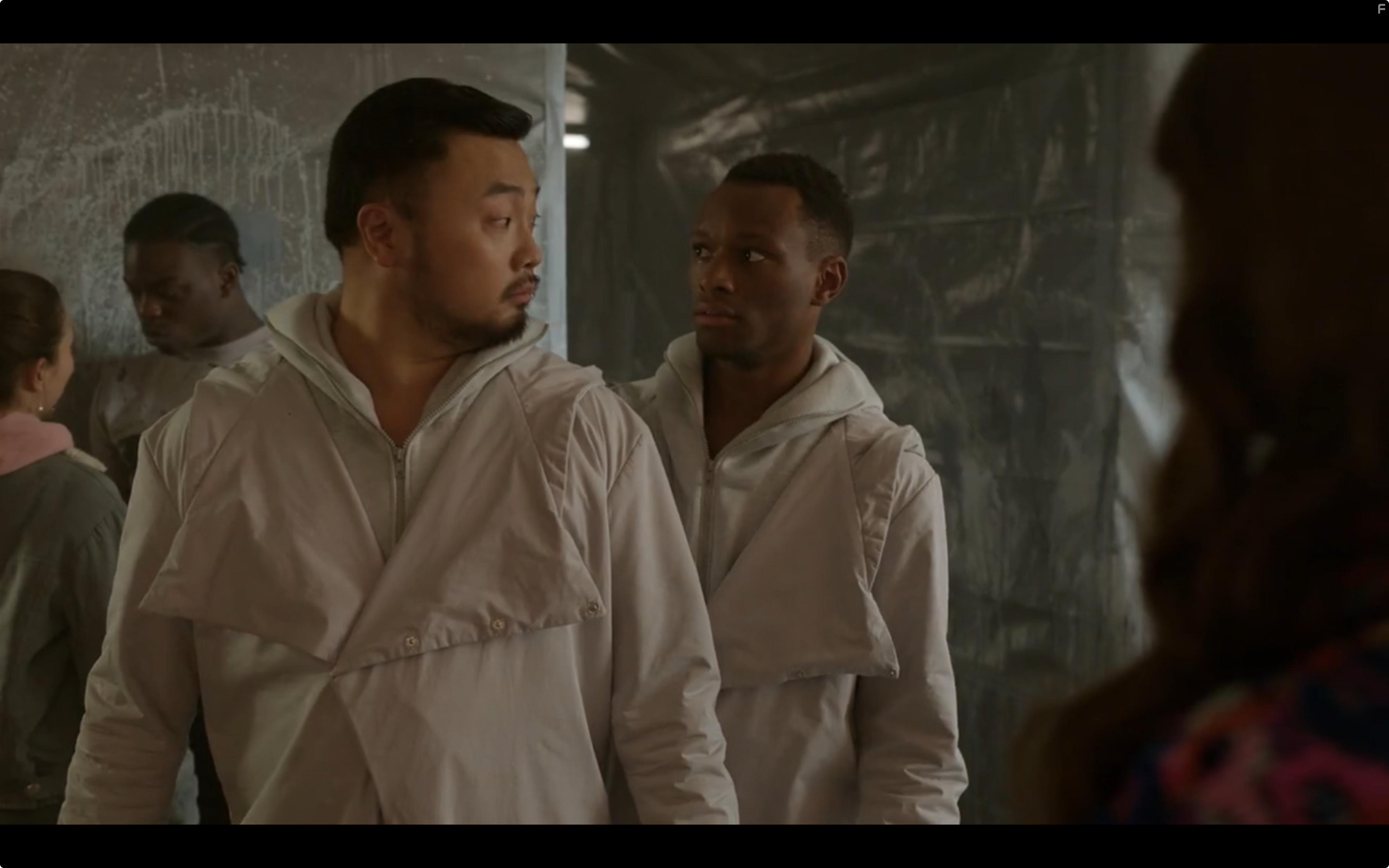 Lily Collins, Christophe Tek, and Isaiah Hodges in Emily in Paris (2020)