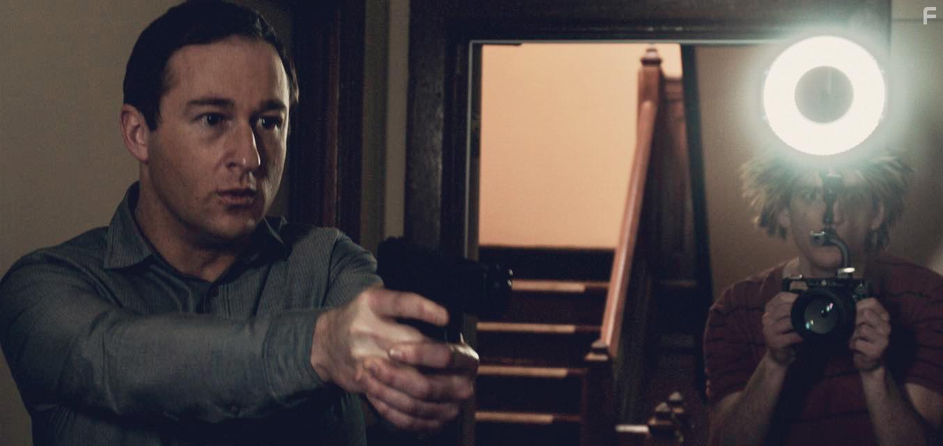 A still of James Pratt filming On Halloween