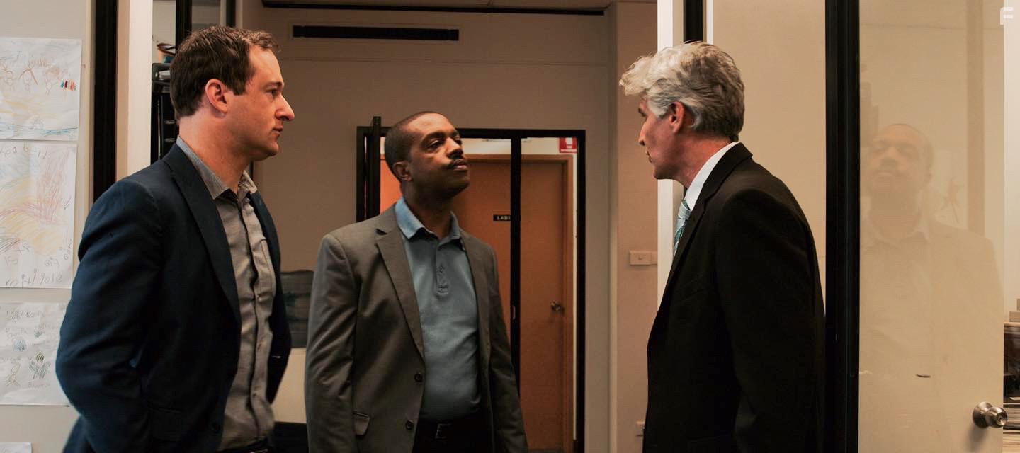 A still of James Pratt, Robert Harrell and Ivan Topic shooting On Halloween