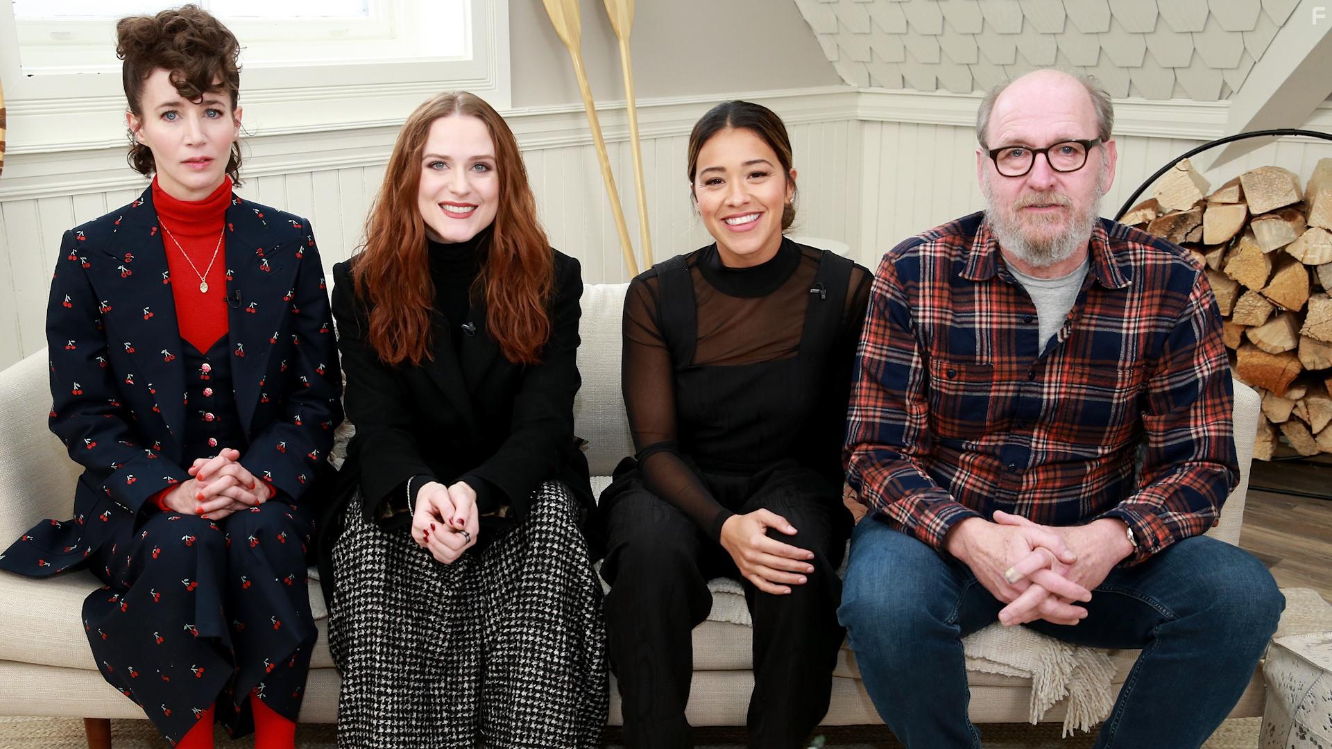Richard Jenkins, Miranda July, Evan Rachel Wood, and Gina Rodriguez at an event for Kajillionaire (2020)