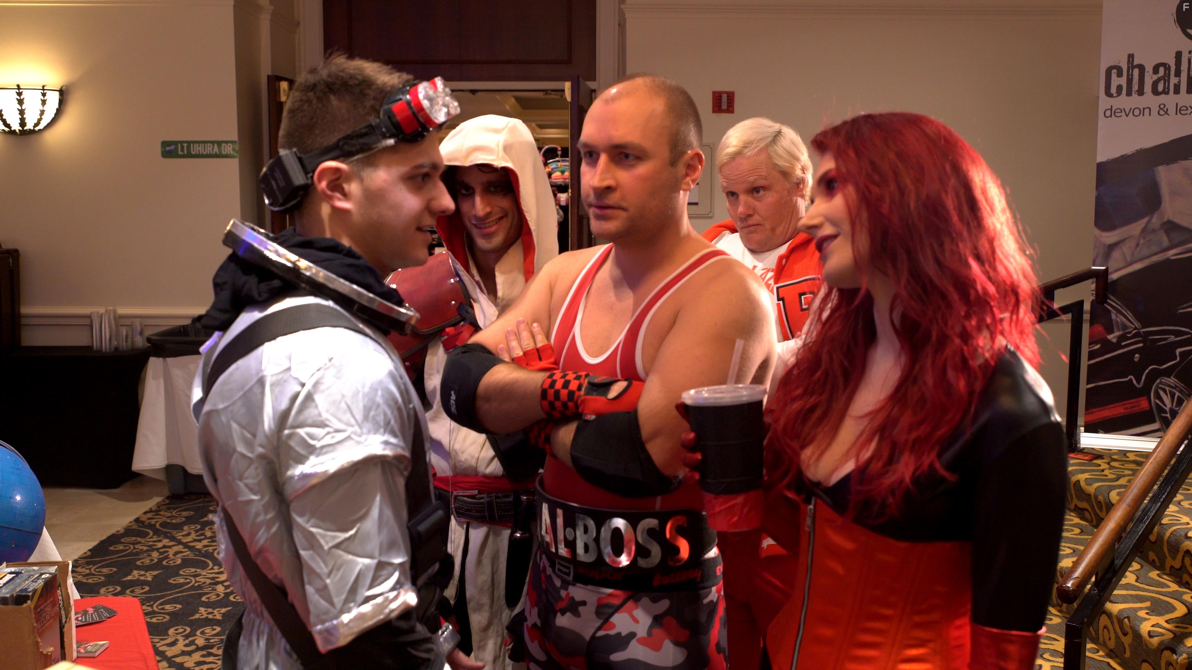 Heath C. Heine, Omid Harrison, Dmitri Raskes, Cali June, and Adam Singer in Monster Force Zero (2019)