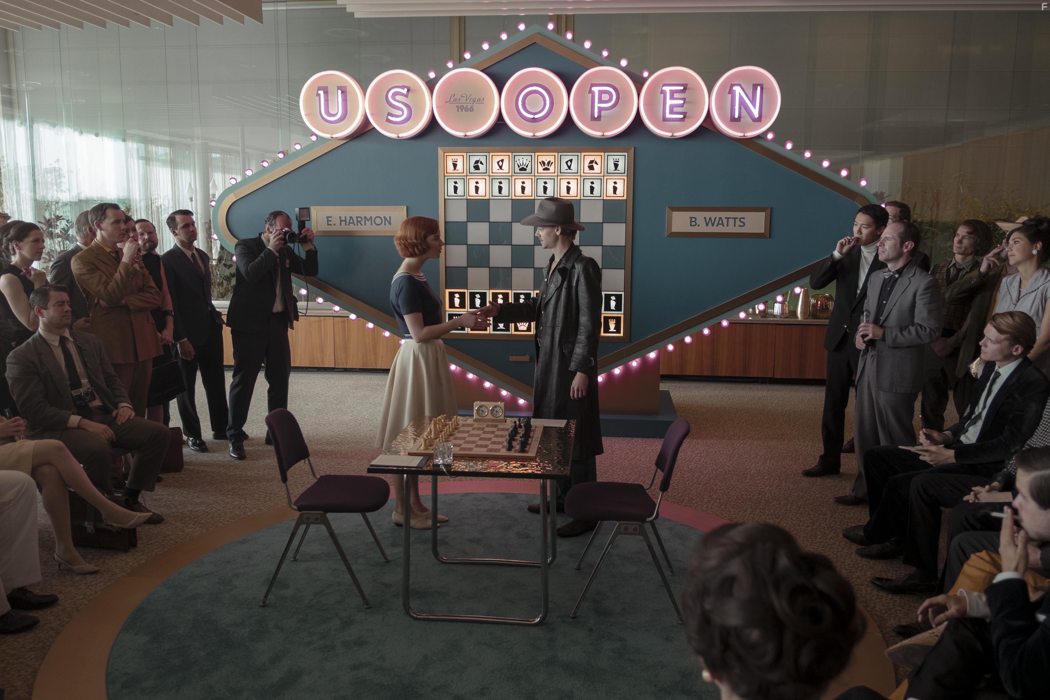 Thomas Brodie-Sangster and Anya Taylor-Joy in The Queen's Gambit (2020)