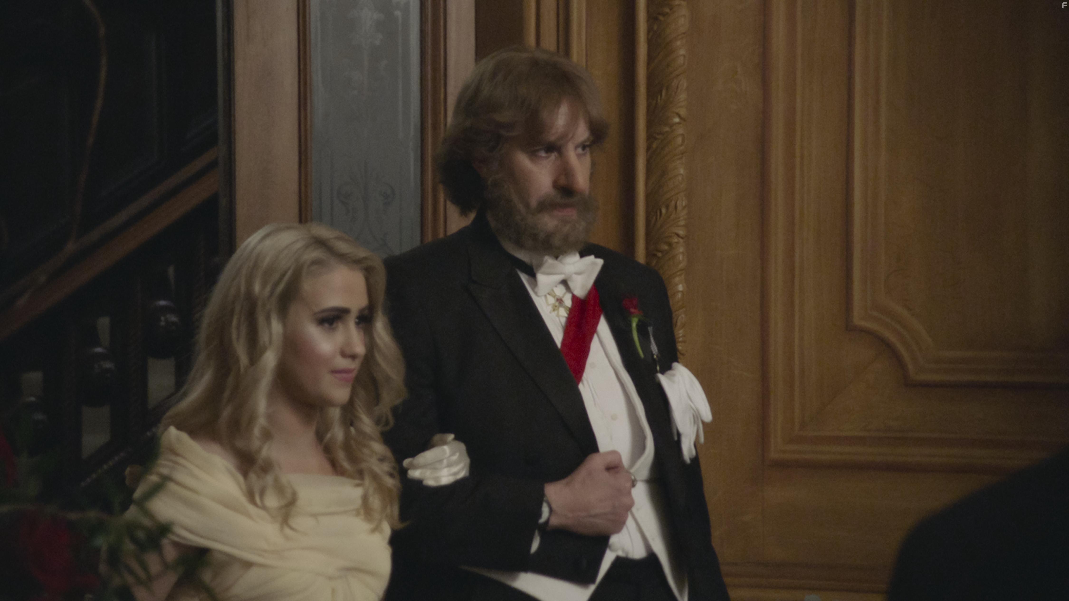 Sacha Baron Cohen and Maria Bakalova in Borat Subsequent Moviefilm: Delivery of Prodigious Bribe to American Regime for Make Benefit Once Glorious Nation of Kazakhstan (2020)