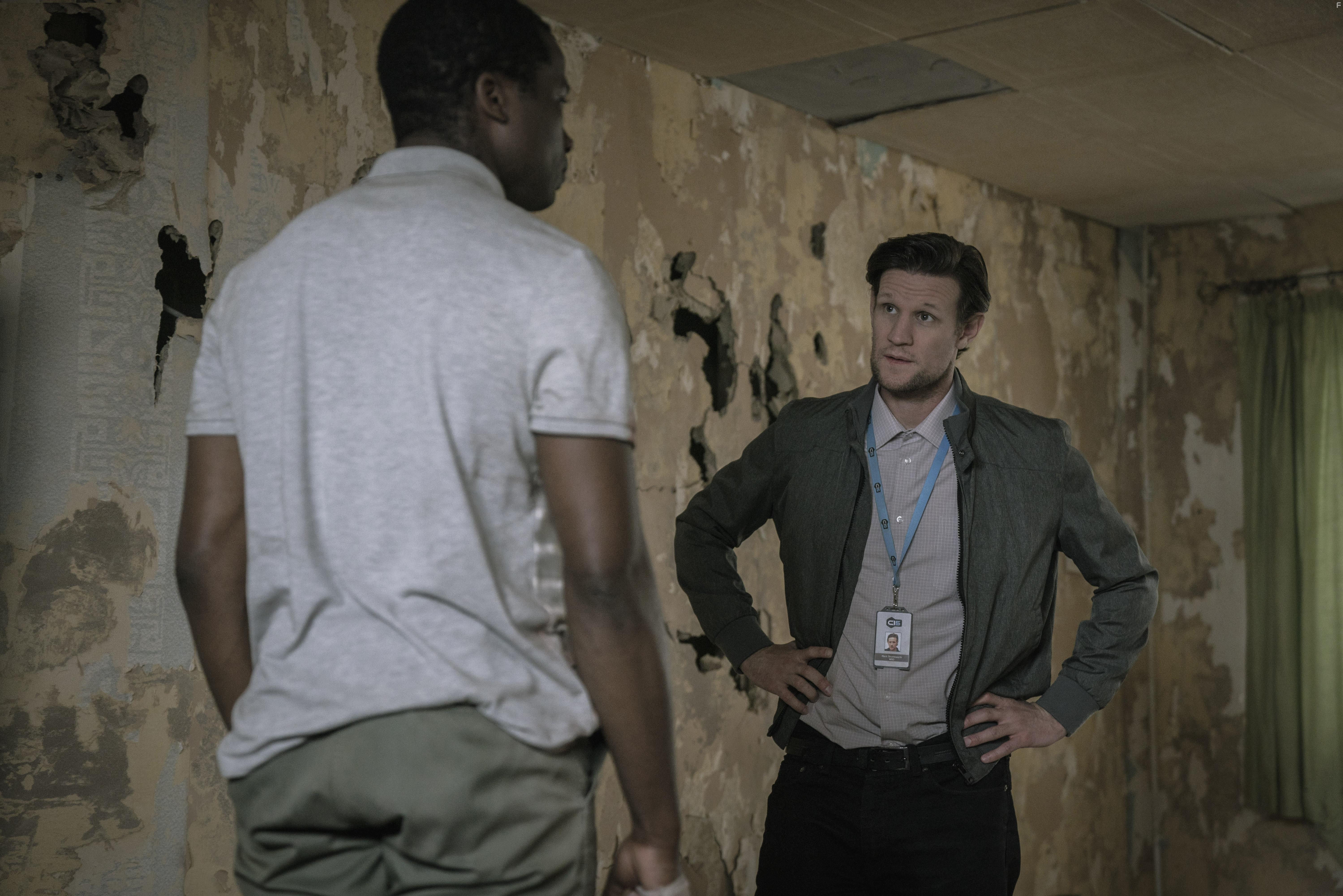 Matt Smith and Sope Dirisu in His House (2020)