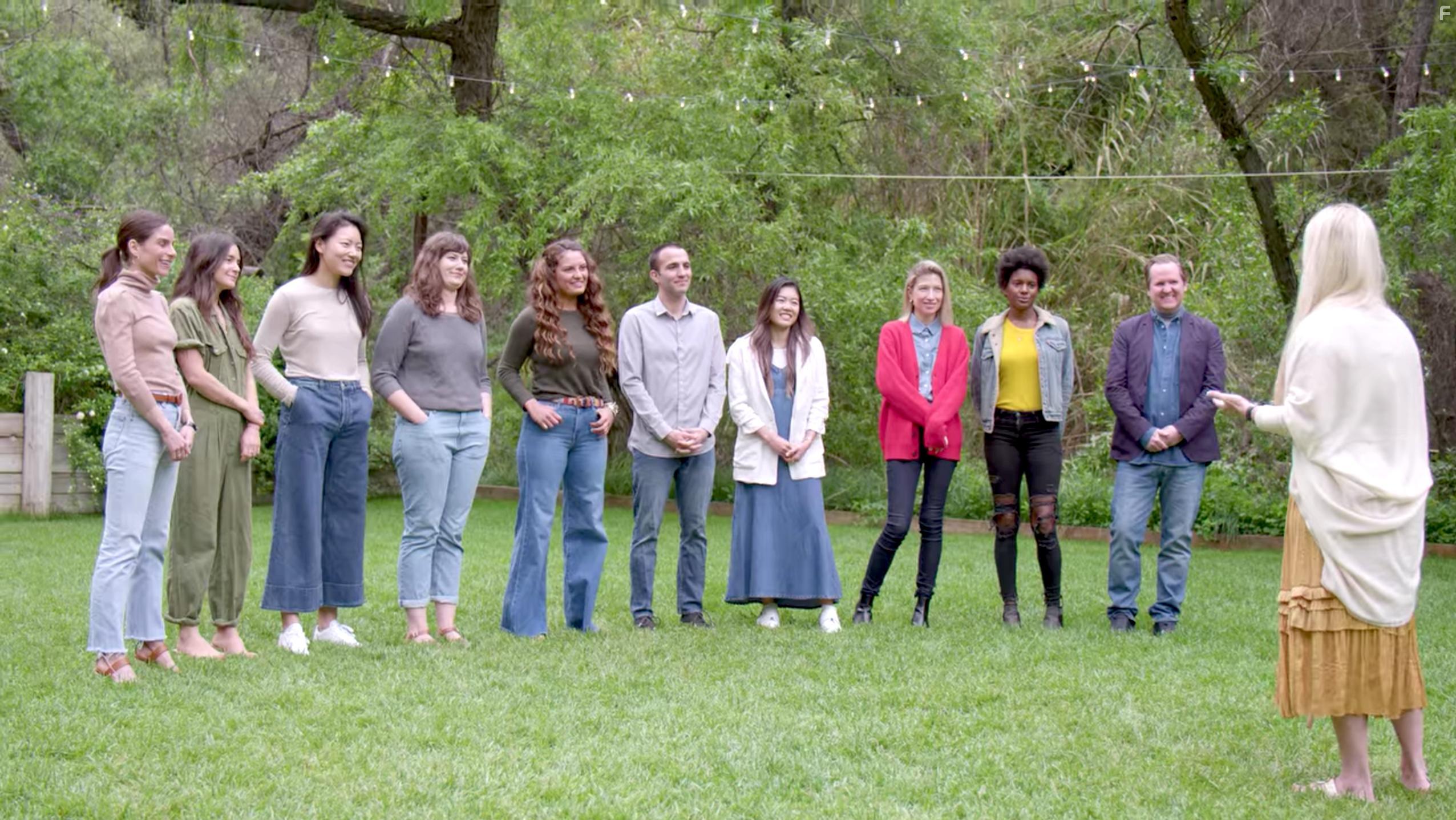 Jenny Westerhoff, Kate Woflson, Ana Hito, Lexi Zhu, Caitlin O'Malley, Micere Johnson, Nathan Quaresma, Kelly Egarian, Dwi Choong, Shaun Kearney, and Laura Lynne Jackson in The Goop Lab (2020)