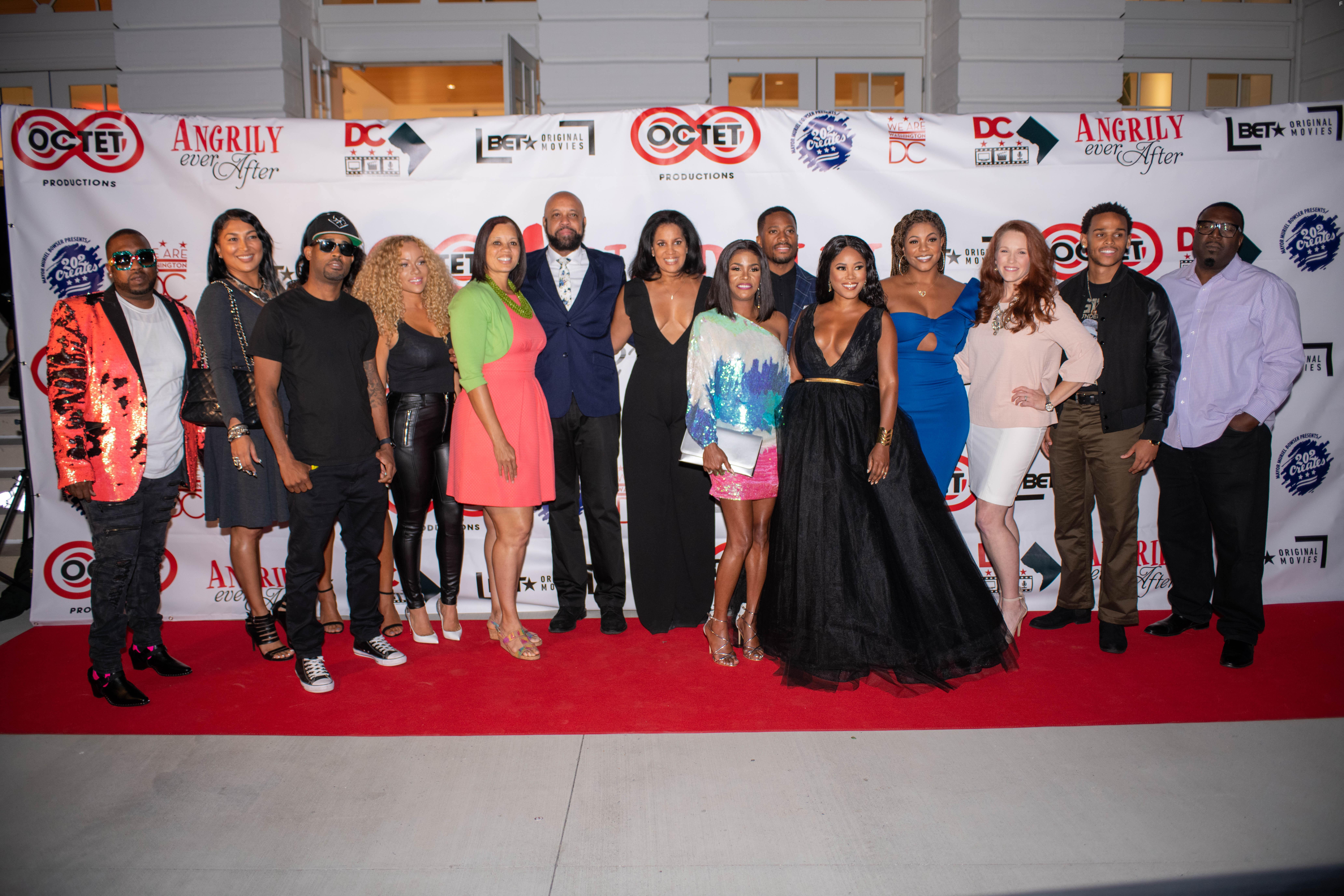 Ernestine Johnson, Jasmine Burke, Tyrone Marshall Brown, Chuck West, Kima Raynor Dyson, Robin Dyke, Grace Amazin, Terayle Hill, Brave Williams, and Bree Baylor at an event for Angrily Ever After (2019)