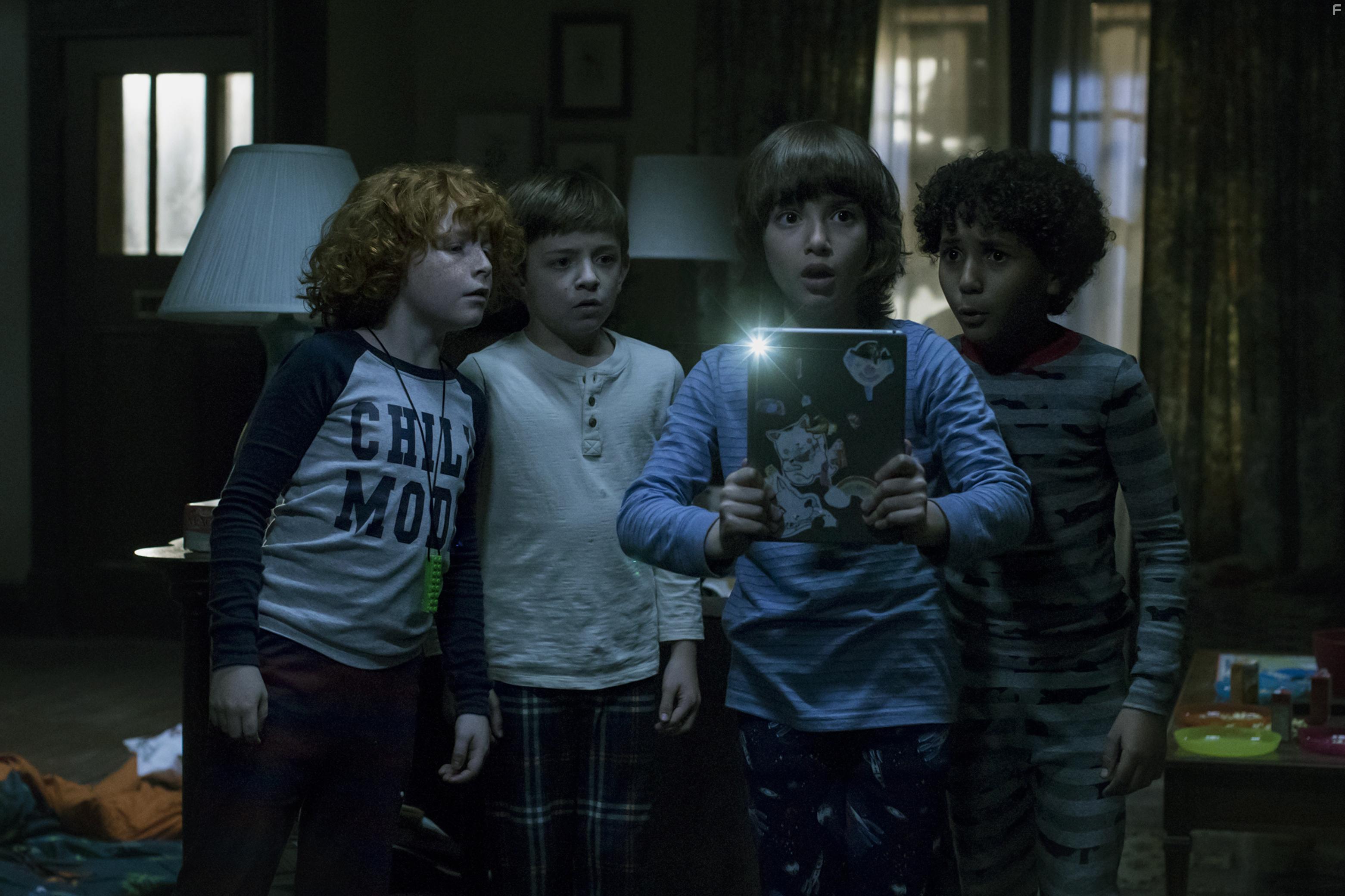 Gavin MacIver-Wright, Azhy Robertson, Winslow Fegley, and Jayden Marine in Come Play (2020)